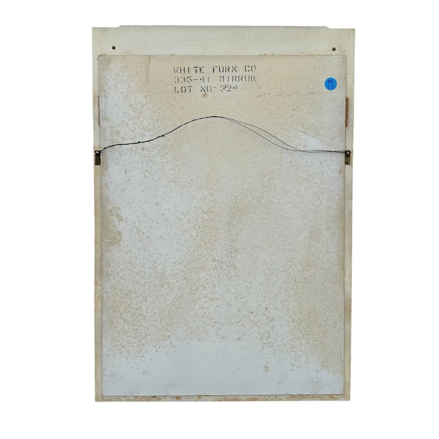 Chinoiserie Mirror 46x31 LOCAL PICKUP Vintage White Furniture Ivory Brass Asian Style - Thumbnail 6