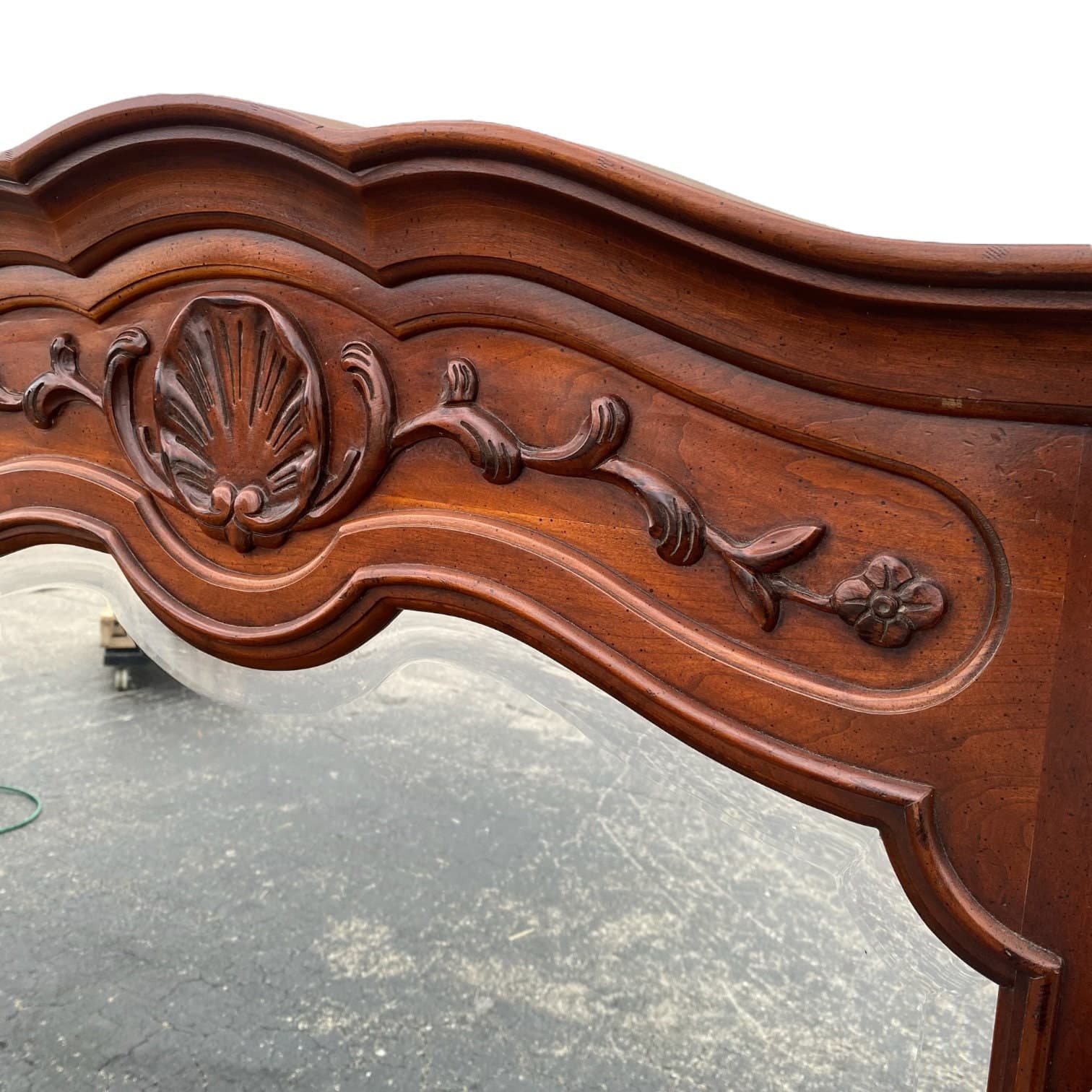 French Provincial Mirror 51x37 LOCAL PICKUP Vintage Century Furniture Wood Wall Mirror - Thumbnail 3