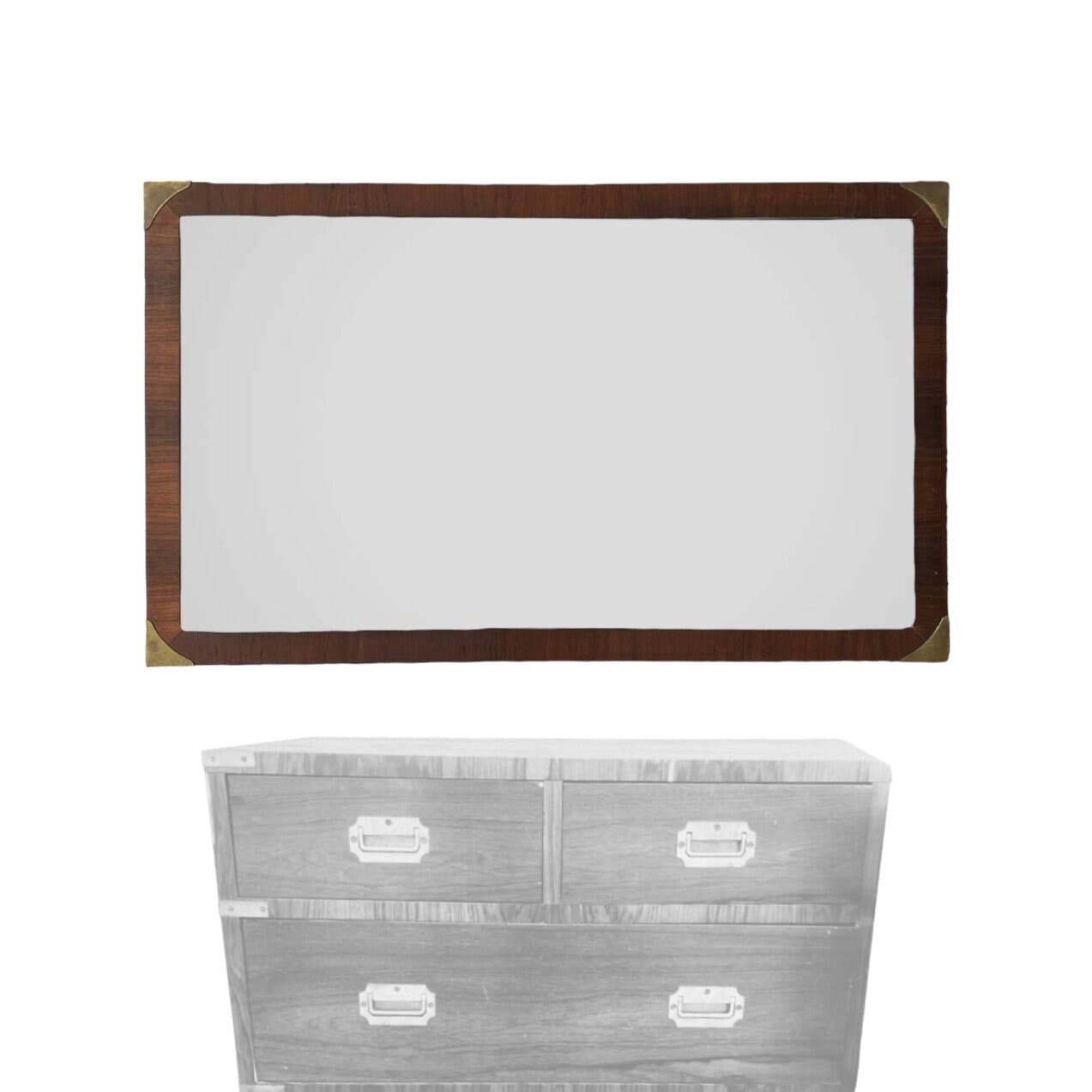 Vintage Midcentury Mirror by John Stuart LOCAL PICKUP Rosewood & Brass - Thumbnail 8