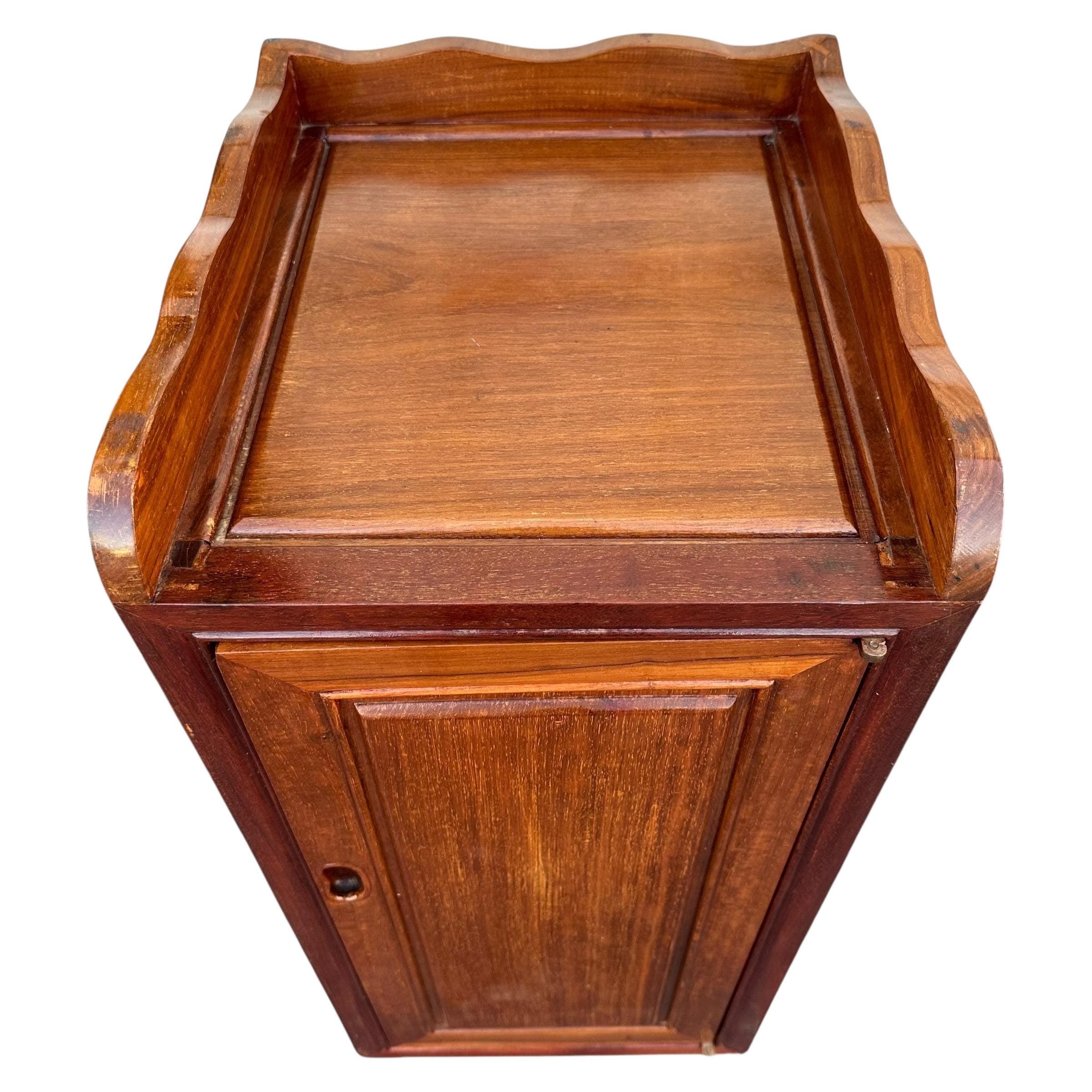 Vintage Chinoiserie Cabinet - Solid Wood Accent Table, Mortise & Tenon Joinery - Thumbnail 3