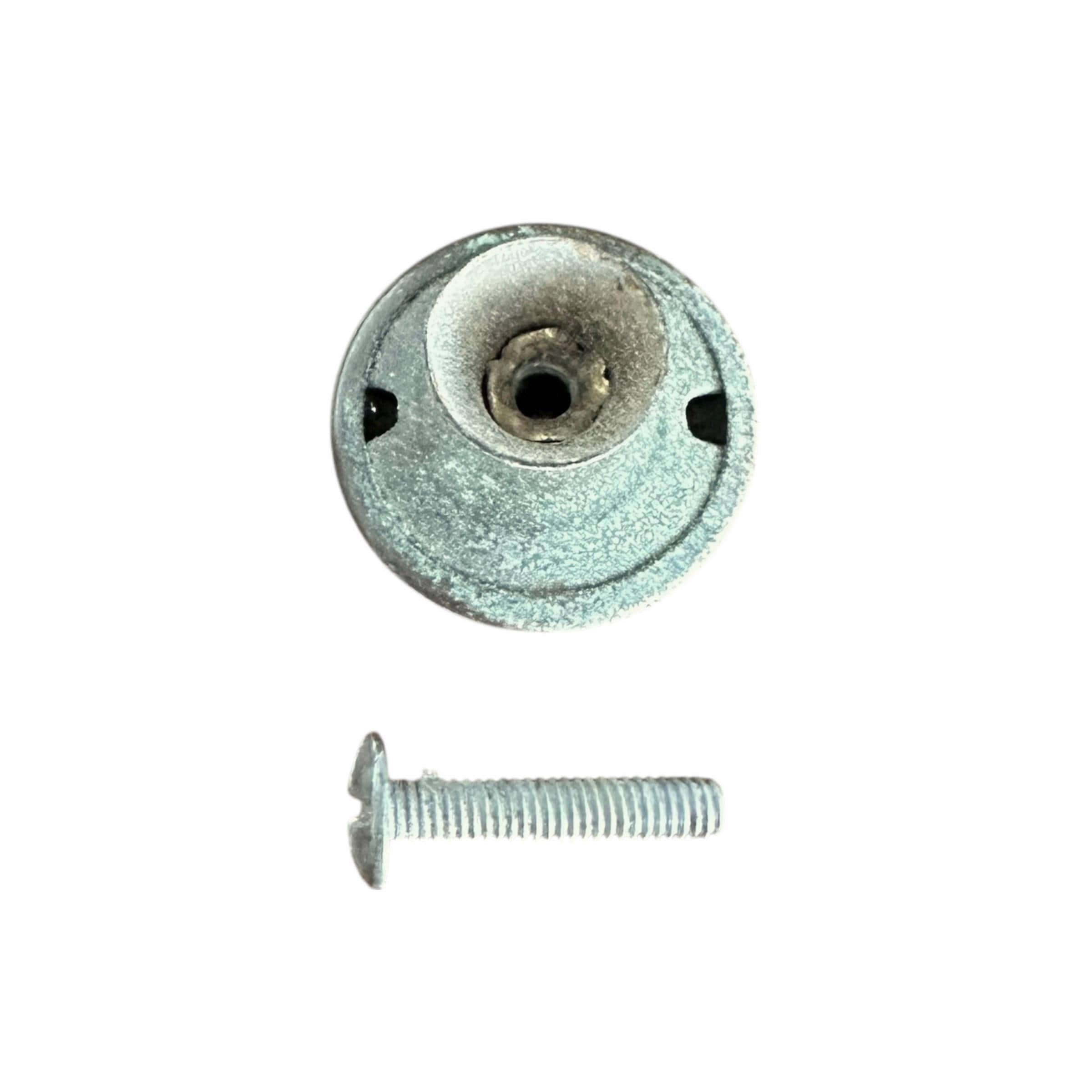 Thomasville Allegro Round Sunburst Knob Hardware - Original Vintage Brass Drawer Pull for 1970s Faux Bamboo Dresser or Nightstand - Size 1" - Thumbnail 14