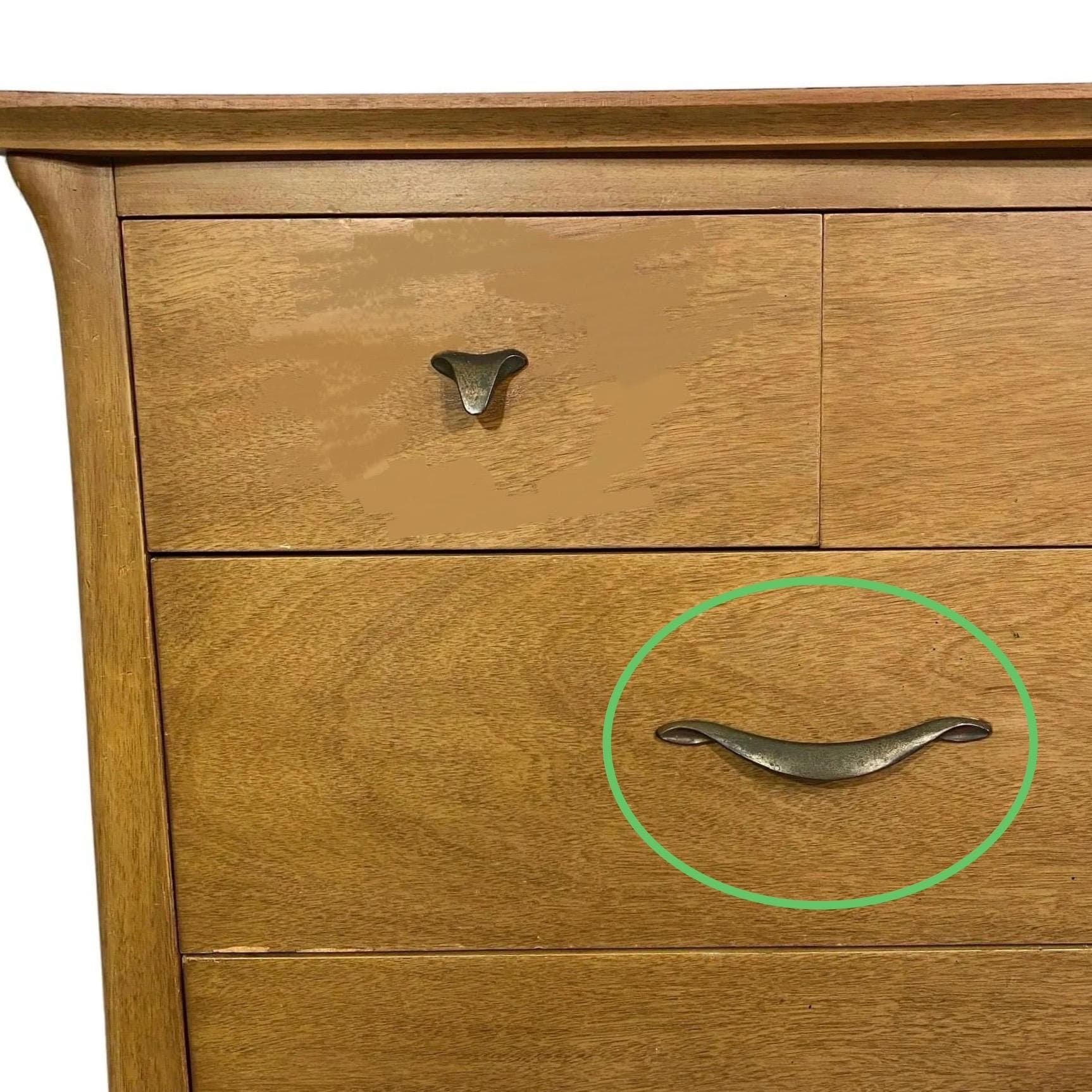 Vintage Mid Century Modern Drawer Pull by Drexel Dateline - Original 1950s MCM Hardware Replacement for Dresser, Credenza, or China Cabinet - Thumbnail 2