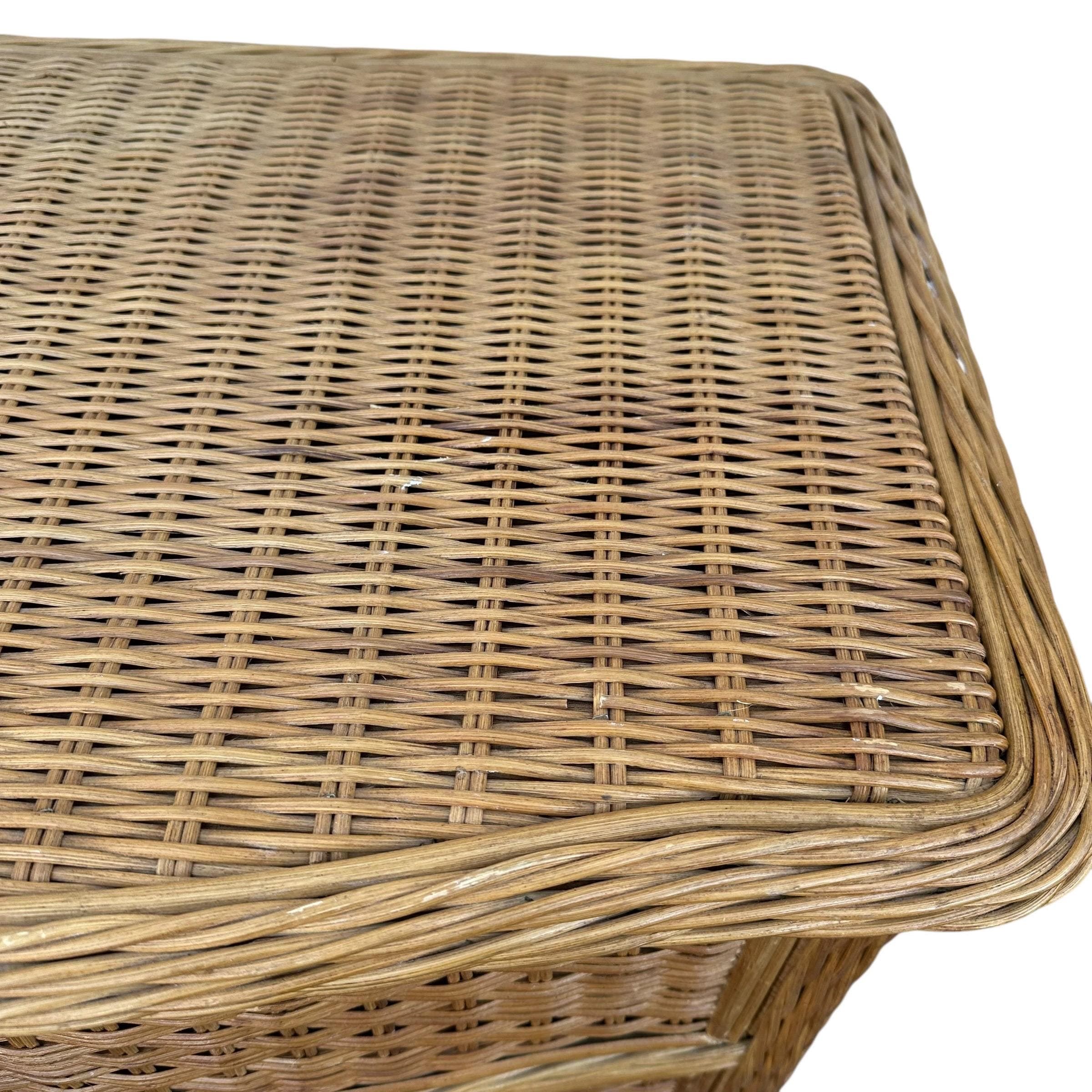 Wicker Nightstand Chest with 3 Drawers - Pier 1 San Angelo Collection Rattan Coastal Boho Chic Oversized End Table - Thumbnail 9