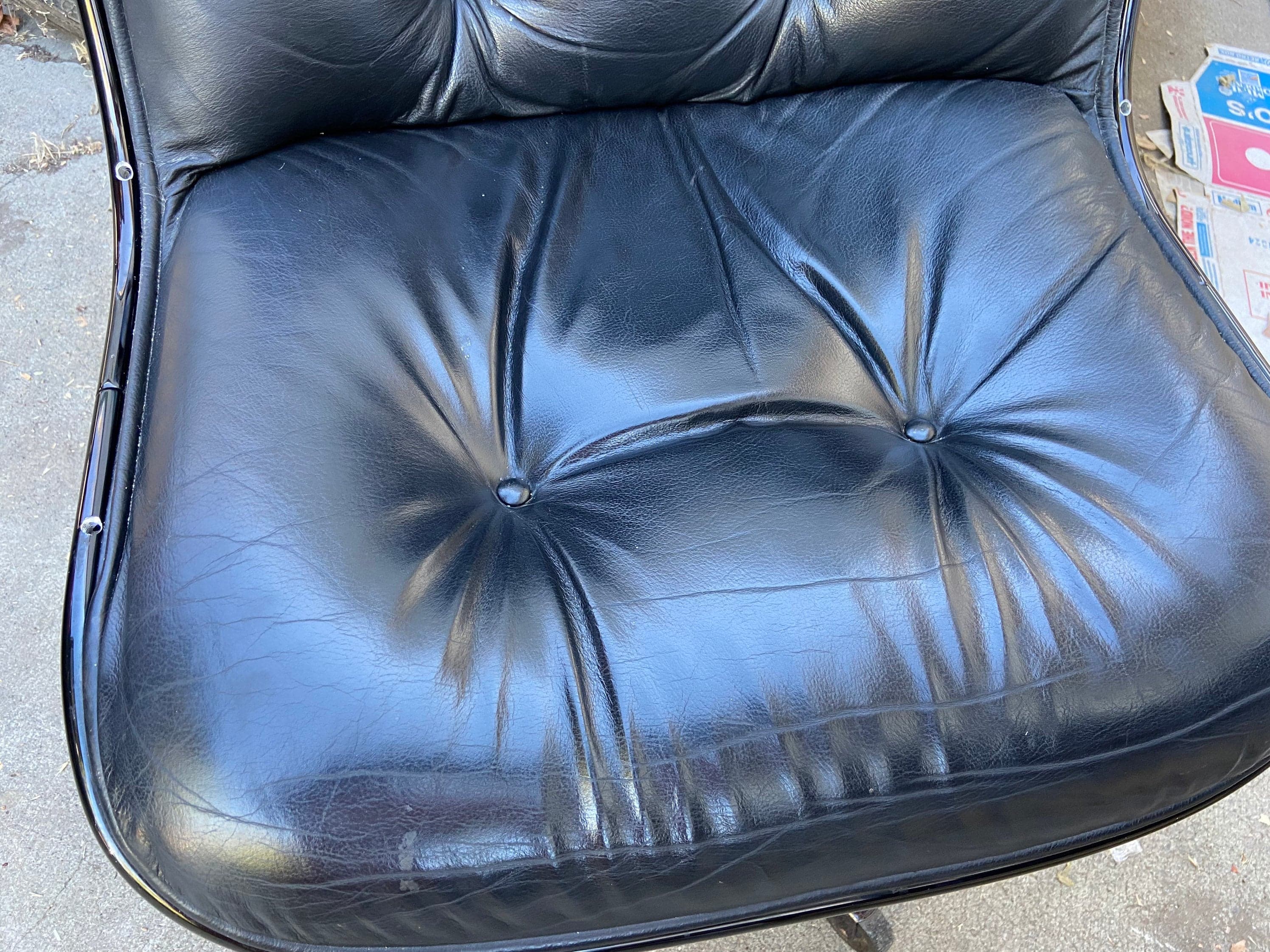 Knoll Charles pollock leather executive desk chair - Thumbnail 2