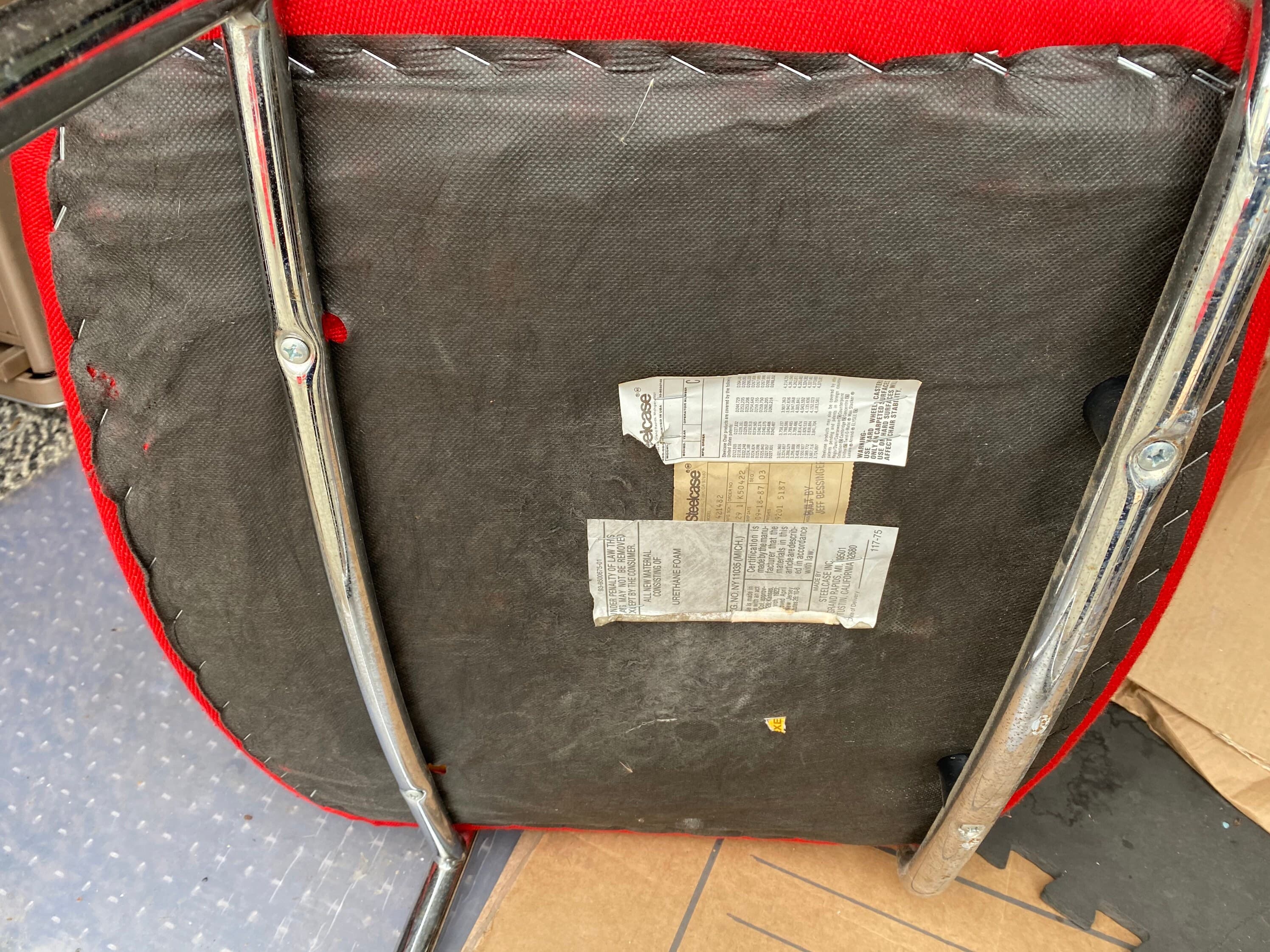 Steelcase tubular chrome side chairs - Thumbnail 3