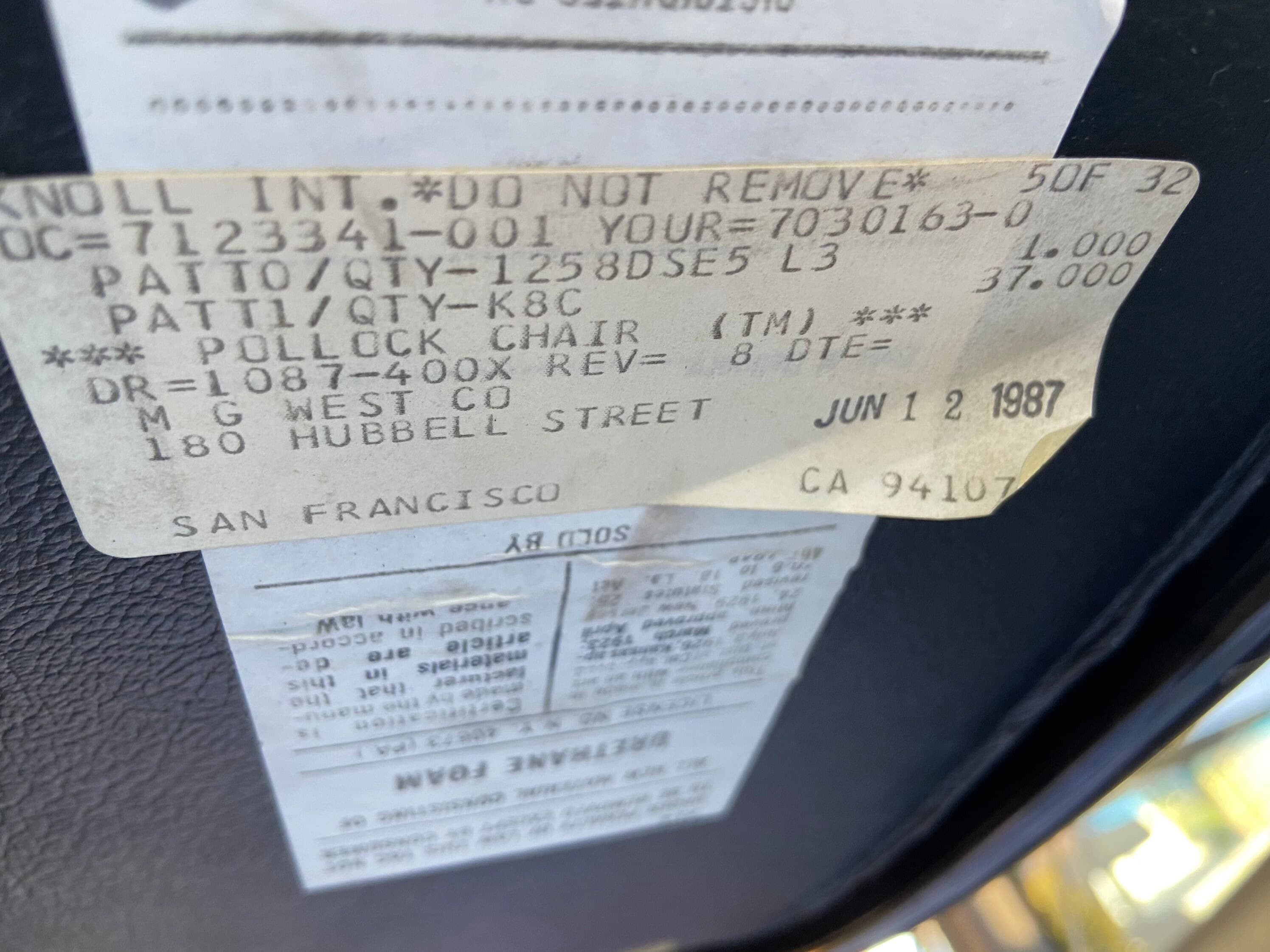 Knoll Charles pollock leather executive desk chair - Thumbnail 9