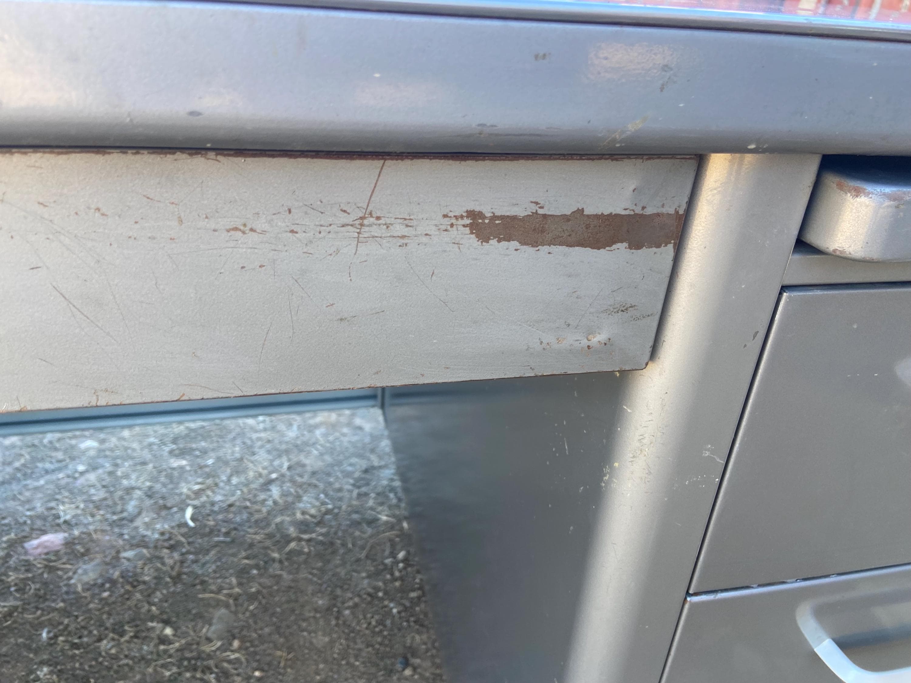 Steelcase vintage mid century modern metal tanker desk - Thumbnail 5