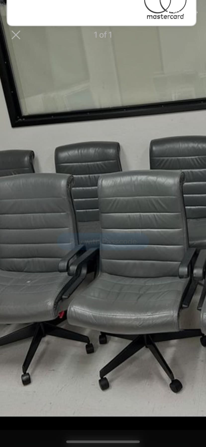 vintage Richard sapper knoll management grey leather chair - Thumbnail 9