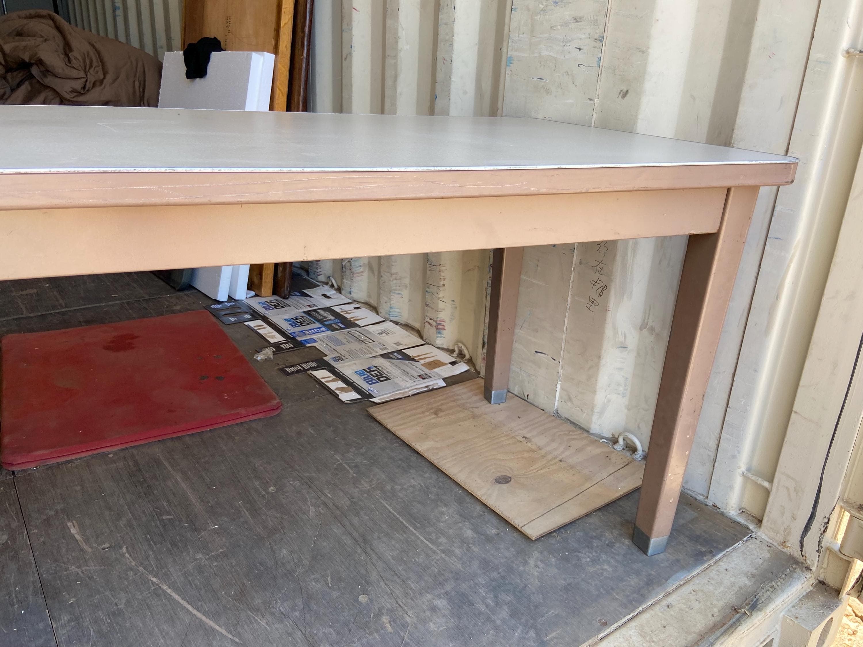vintage mid century modern steel tanker desk table - Thumbnail 3