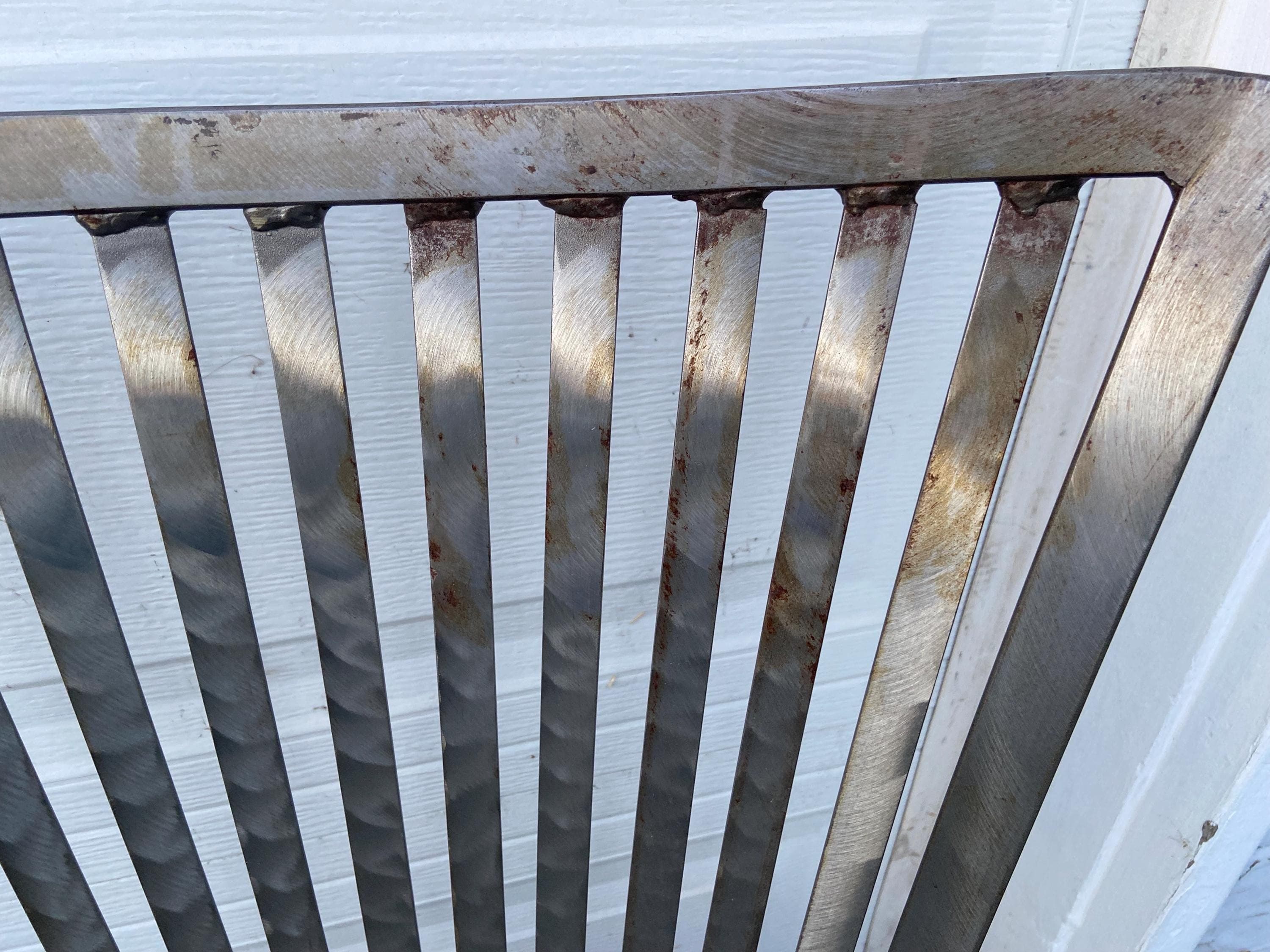 Vintage mid Century Modern Shaver Howard Slatted Steel Back Dining chairs set of 6 - Thumbnail 9