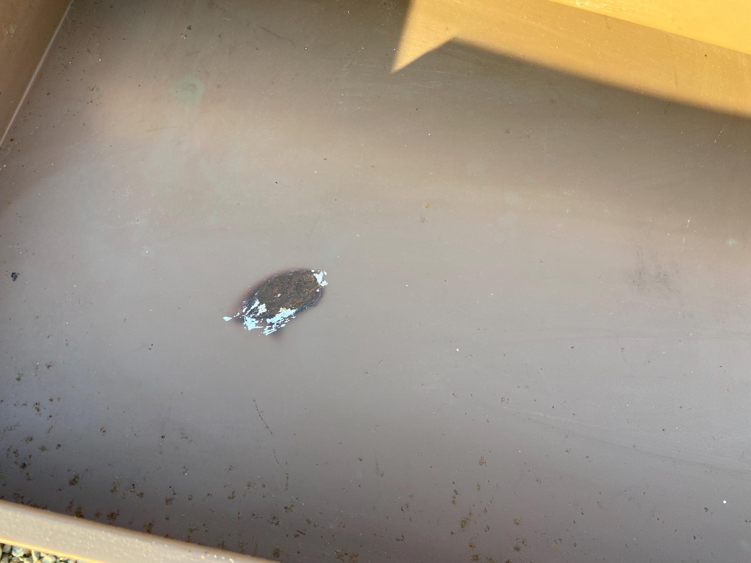 vintage mid century modern steel standdord lab desk has patina - Thumbnail 9