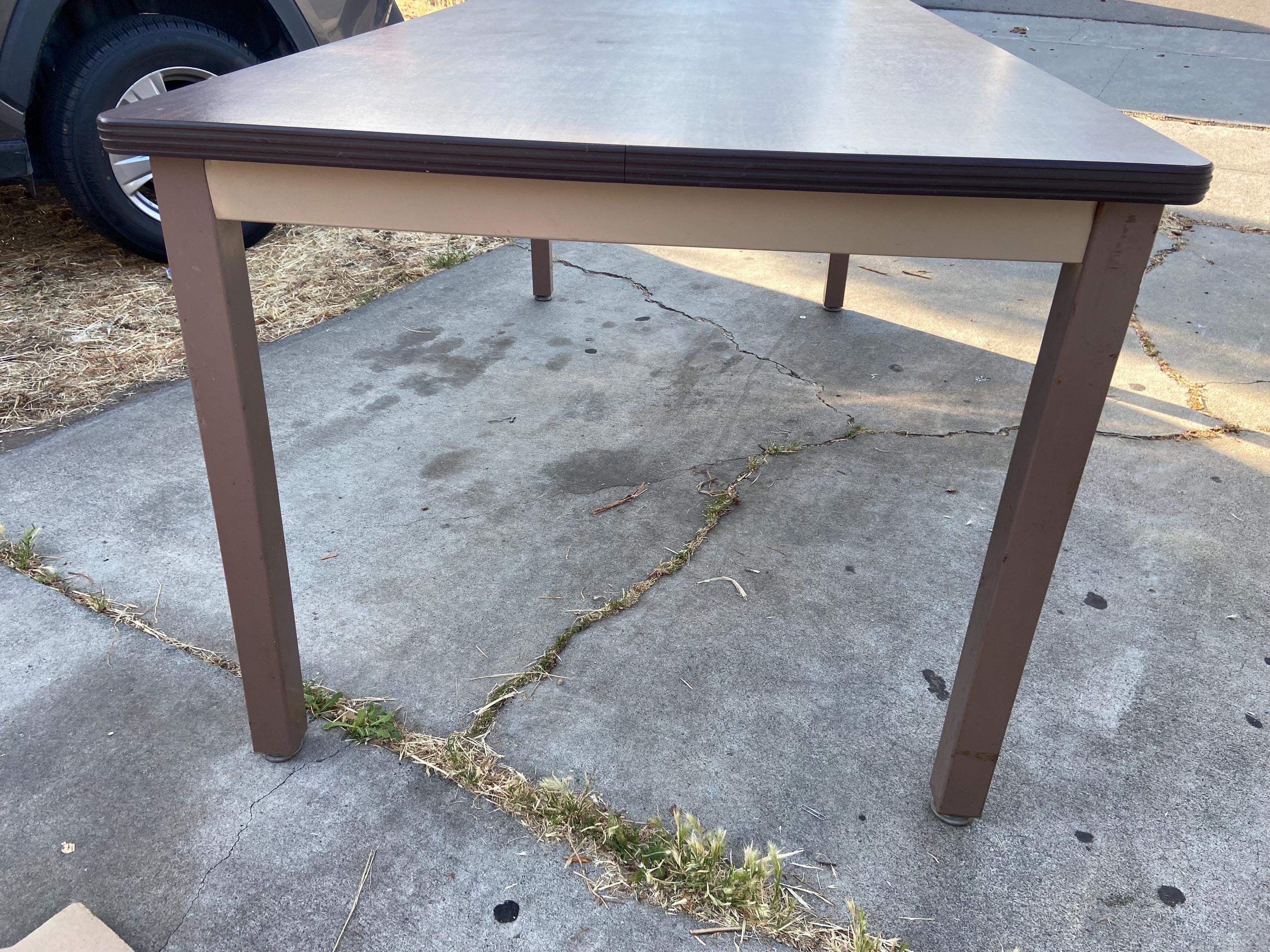 Hon vintage mid century modern tanker desk utility table - Thumbnail 7