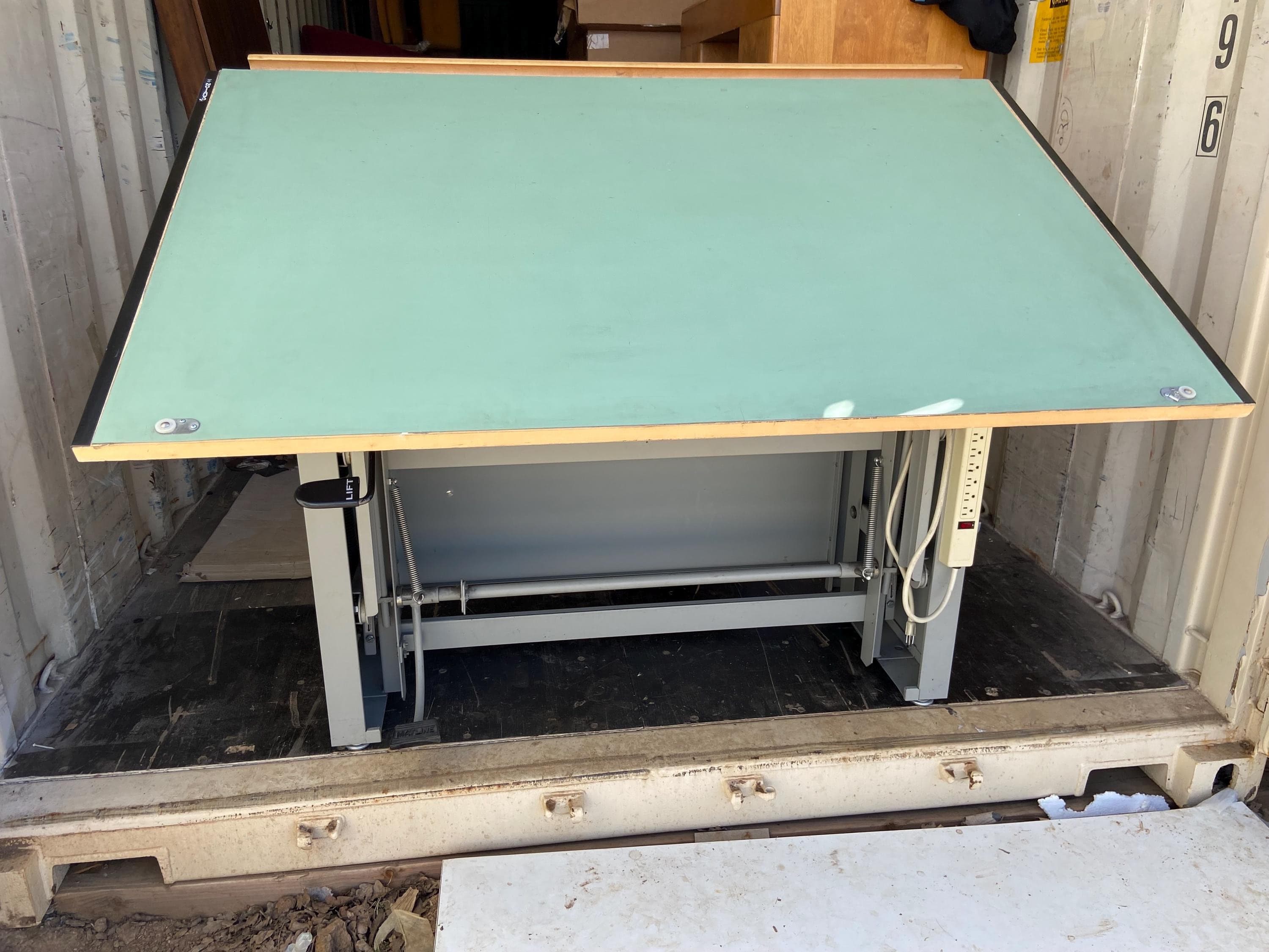 Vintage mid century modern Mayline drafting table Desk-O-Matic - Image 1