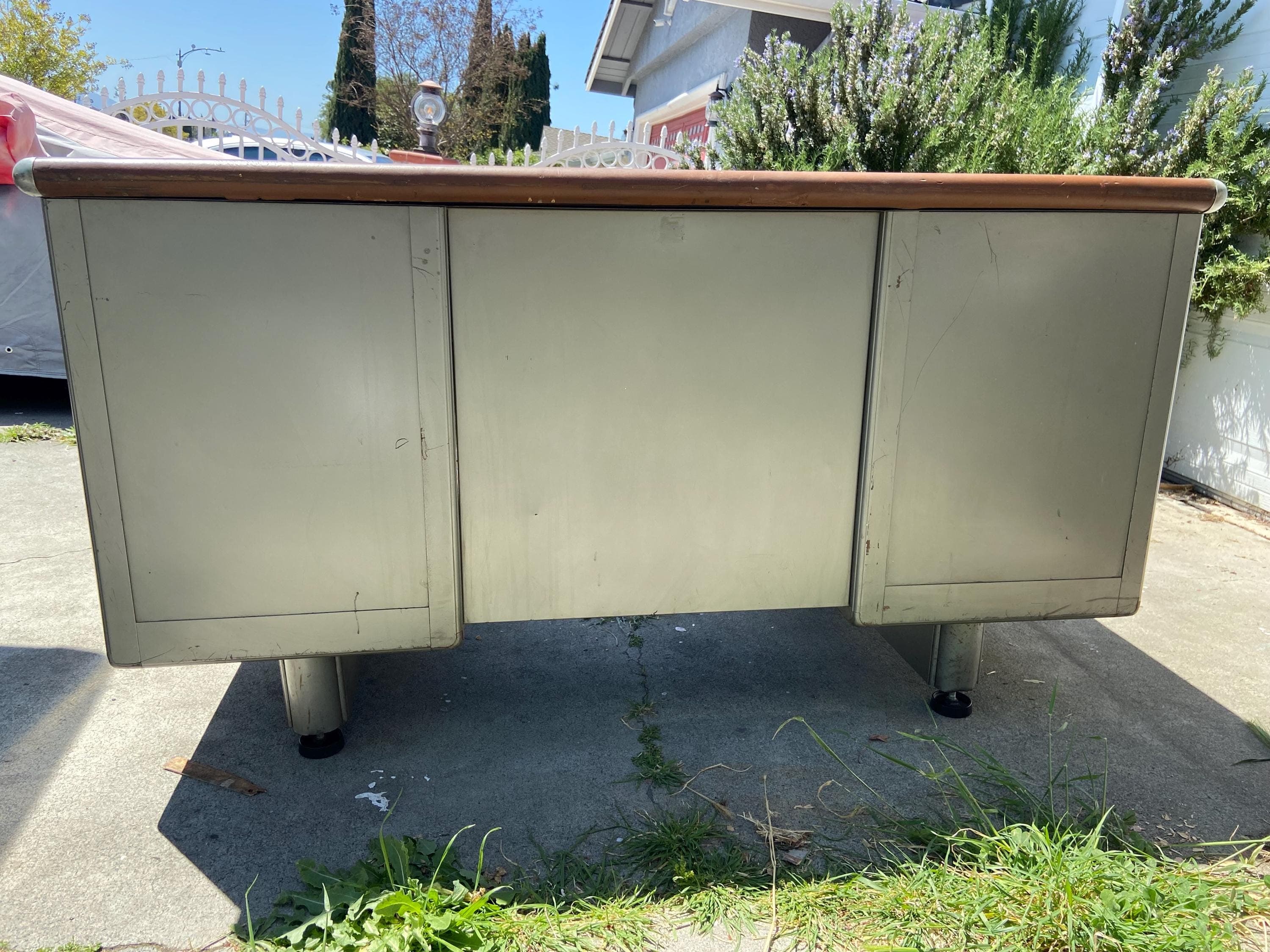 Shaw walker typewriter tanker metal desk - Thumbnail 10