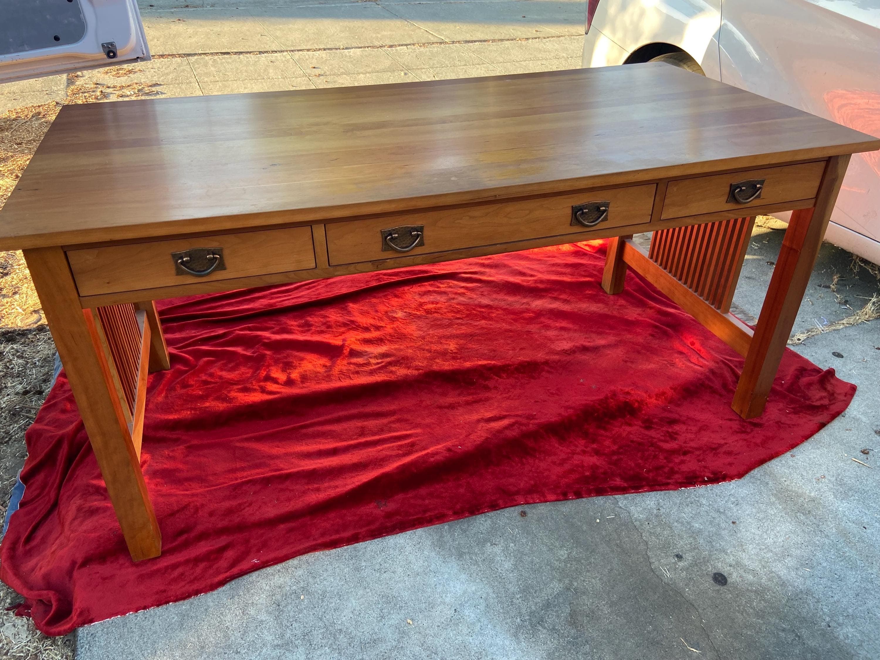 Srickley mission oak arts and crafts library desk table - Image 1