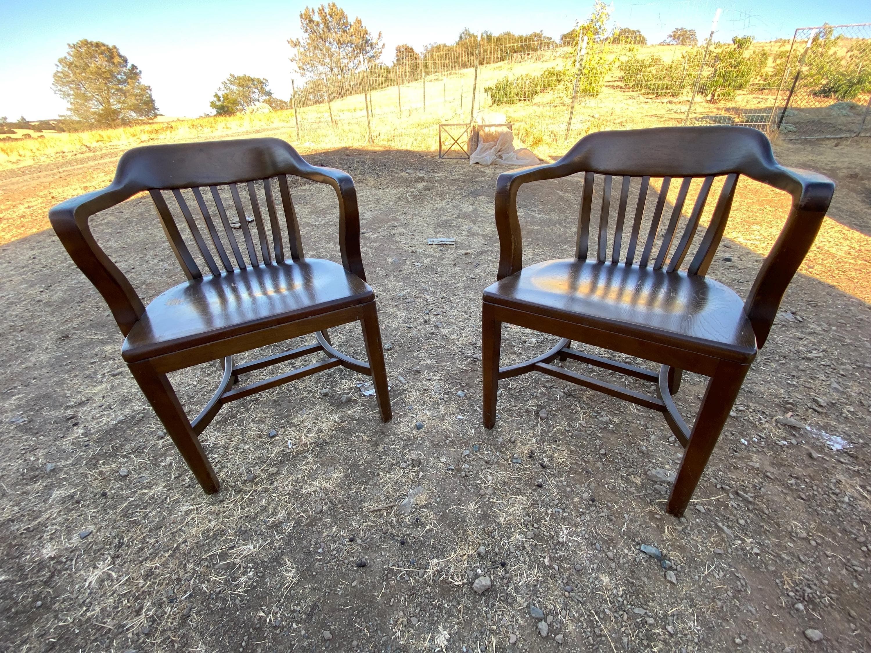 vintage mid century modern boling chair company walnut chairs - Thumbnail 9