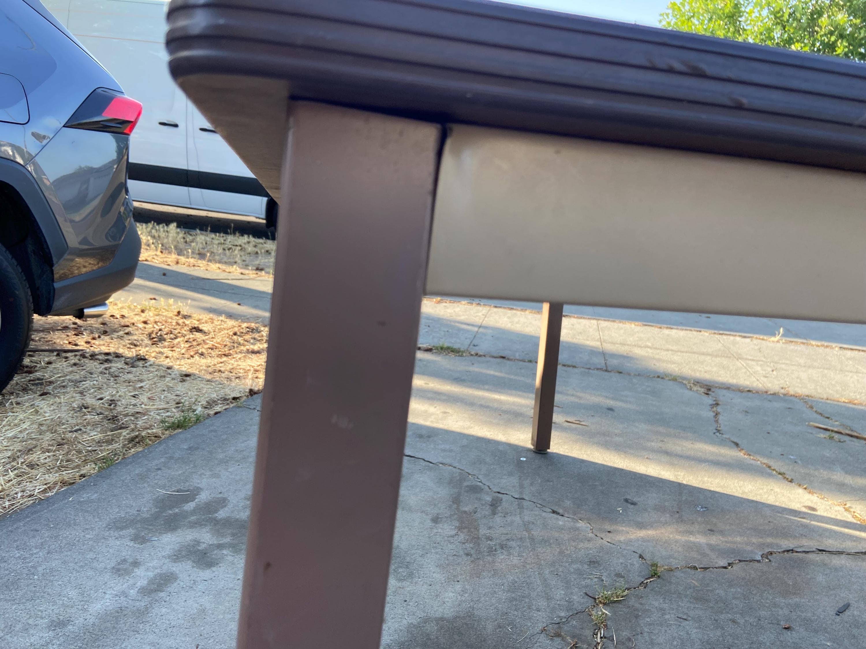 Hon vintage mid century modern tanker desk utility table - Thumbnail 4