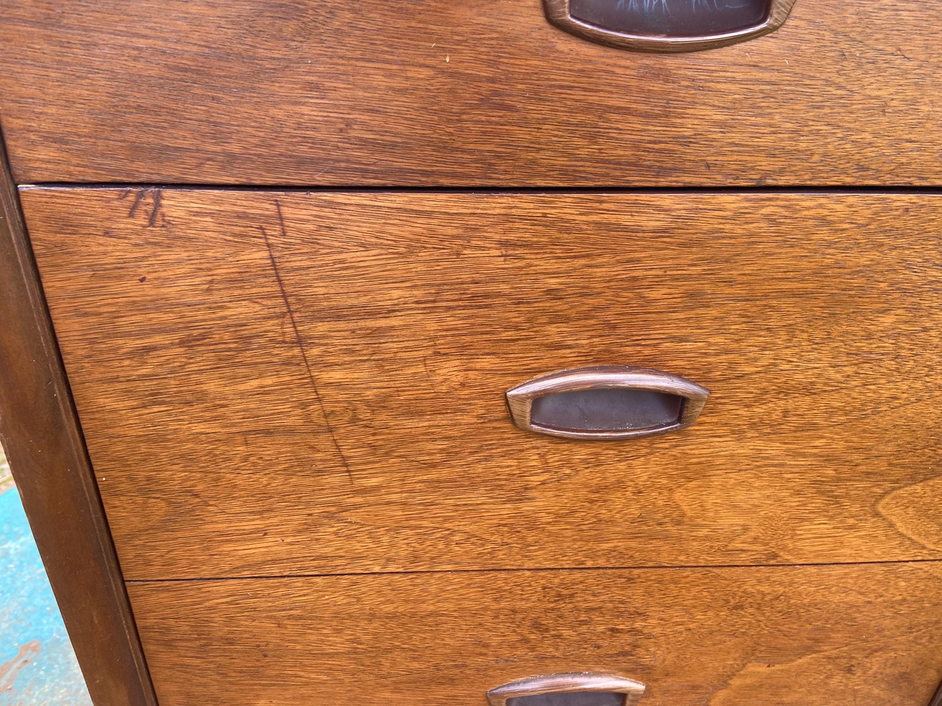 Vintage Mid Century Modern Mainline Hooker Writing Desk needs tlc - Thumbnail 6