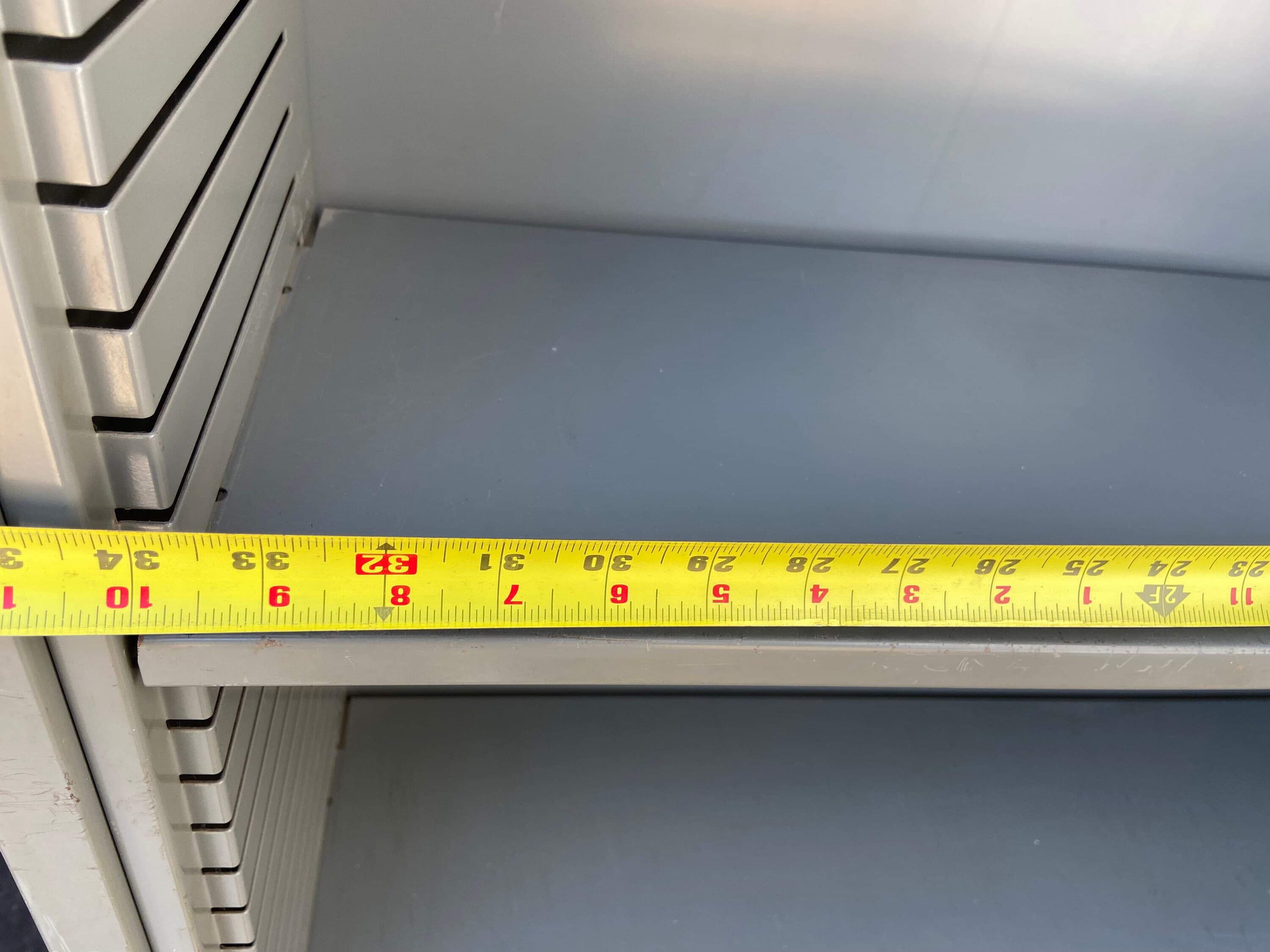 Vintage mid century modern metal bookcase bookshelf - Thumbnail 8