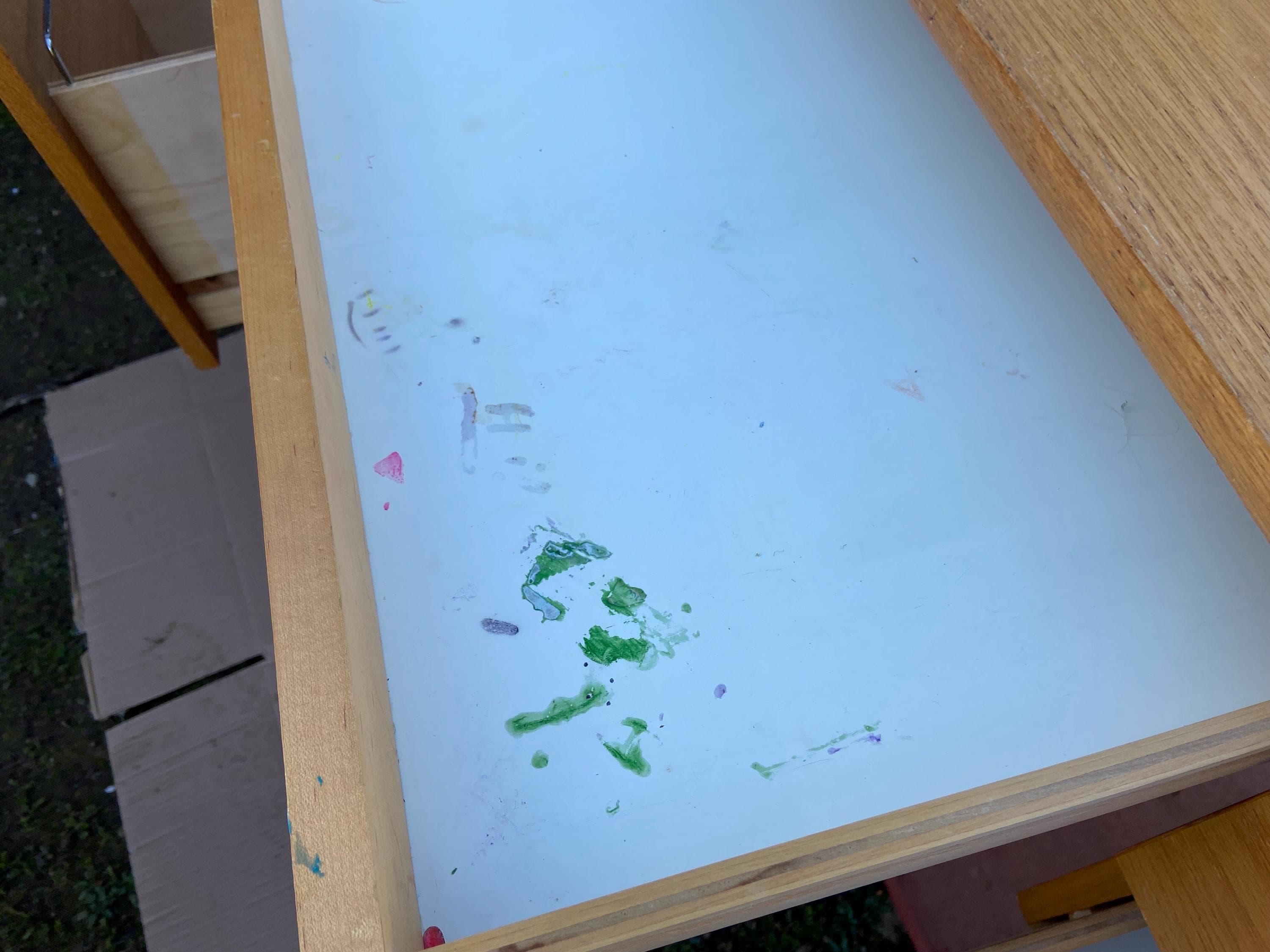 Vintage Mid  Century Modern Oak Veneer Desk  And Paul mccobb Cane Chair Style - Thumbnail 9