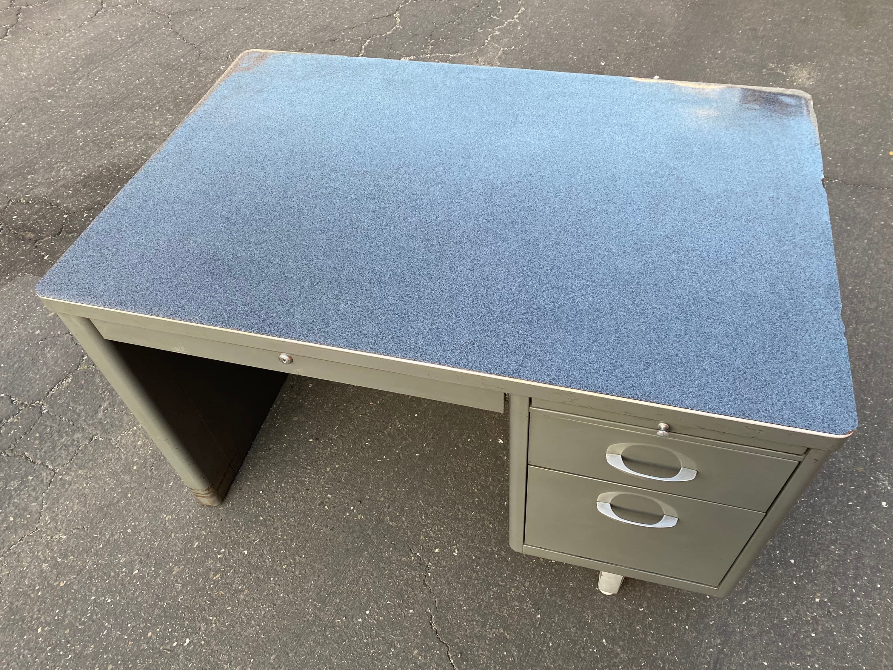 General fireproofing company vintage metal tanker desk - Thumbnail 9