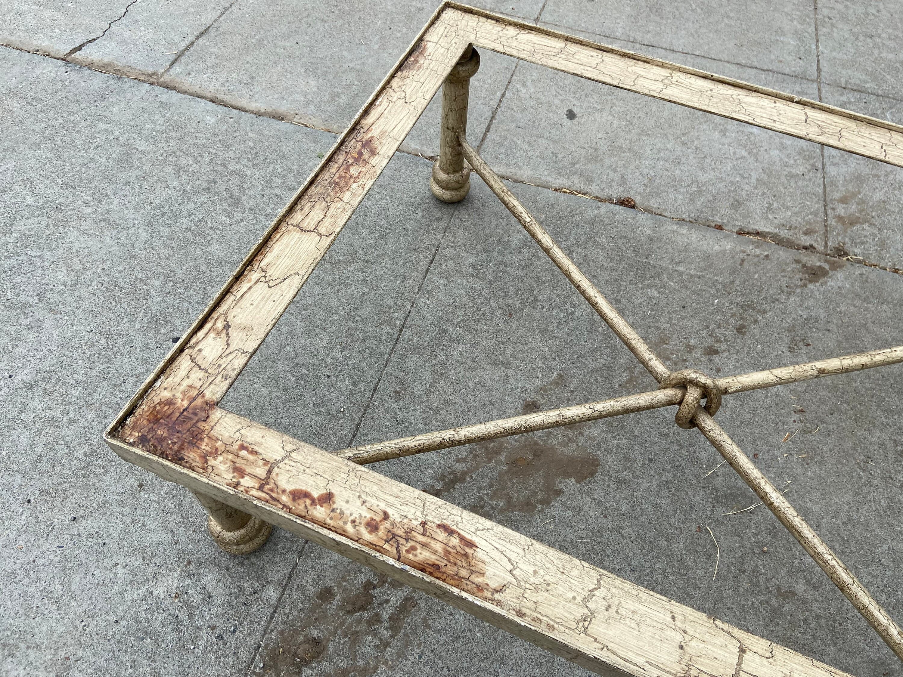 Vintage rustic metal coffee table - Thumbnail 5