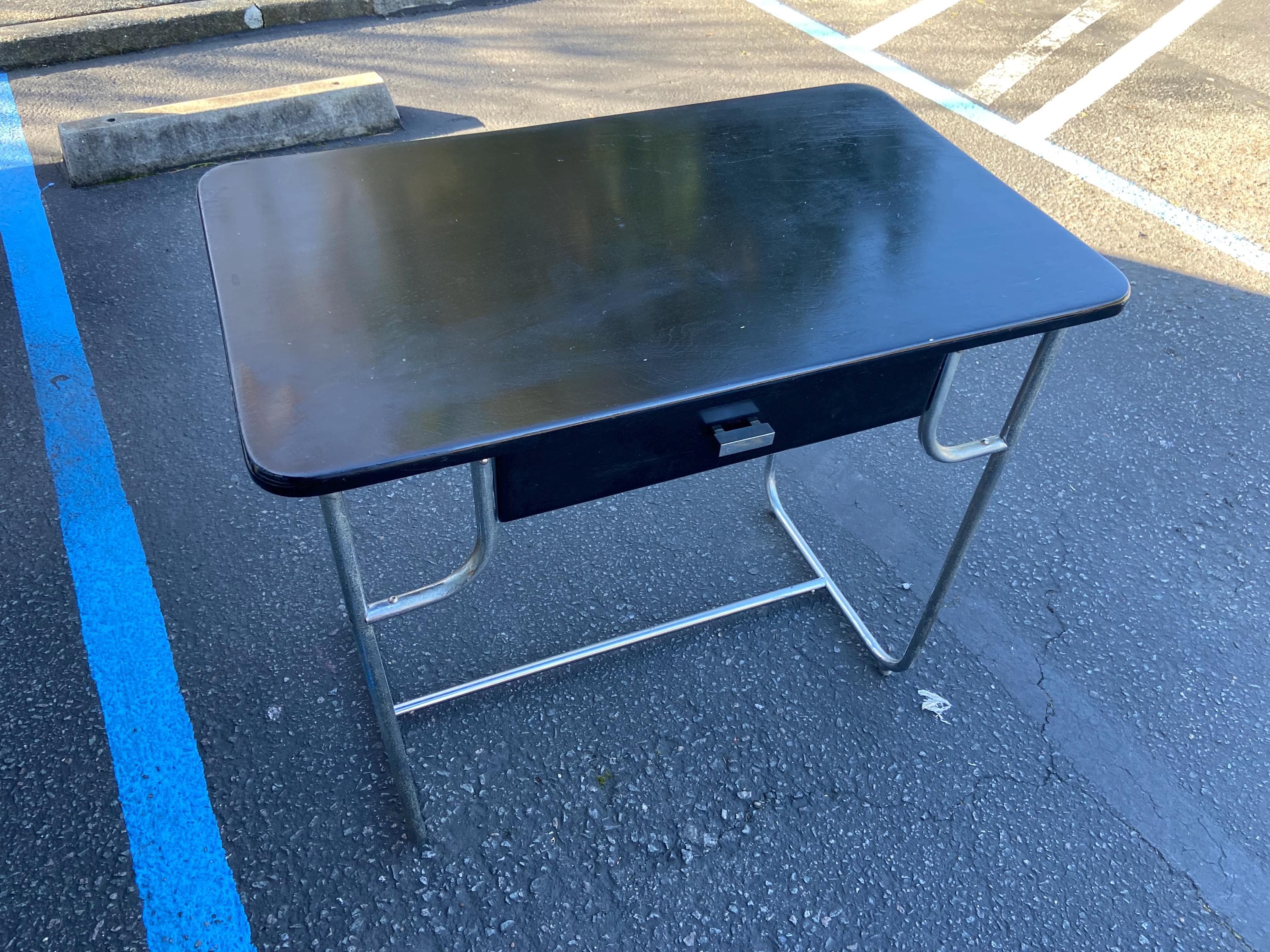 1930’s KEM Weber Machine Age Art Deco Desk For Lloyd - Thumbnail 8