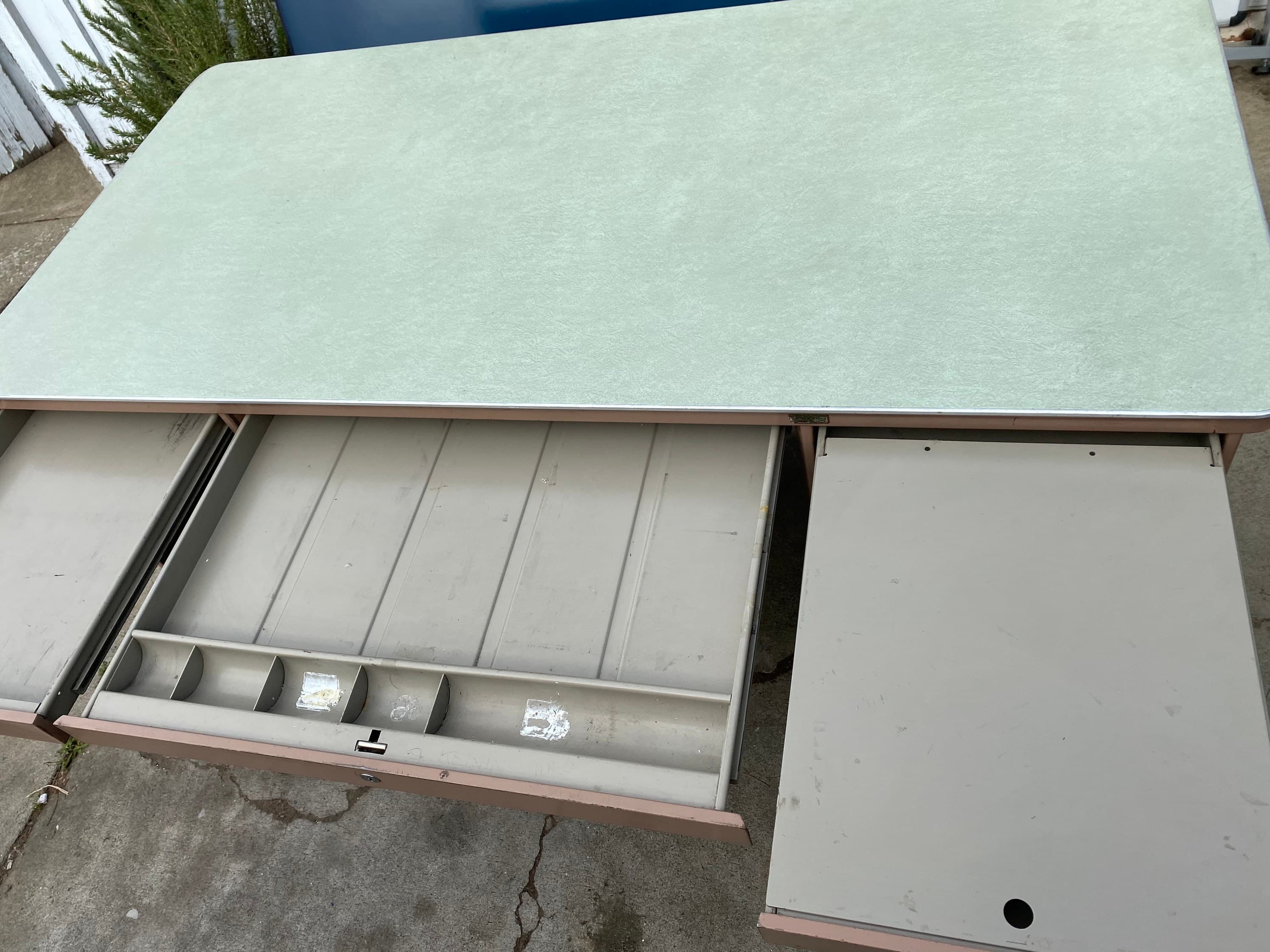 General fireproofing vintage metal tanker desk - Thumbnail 5