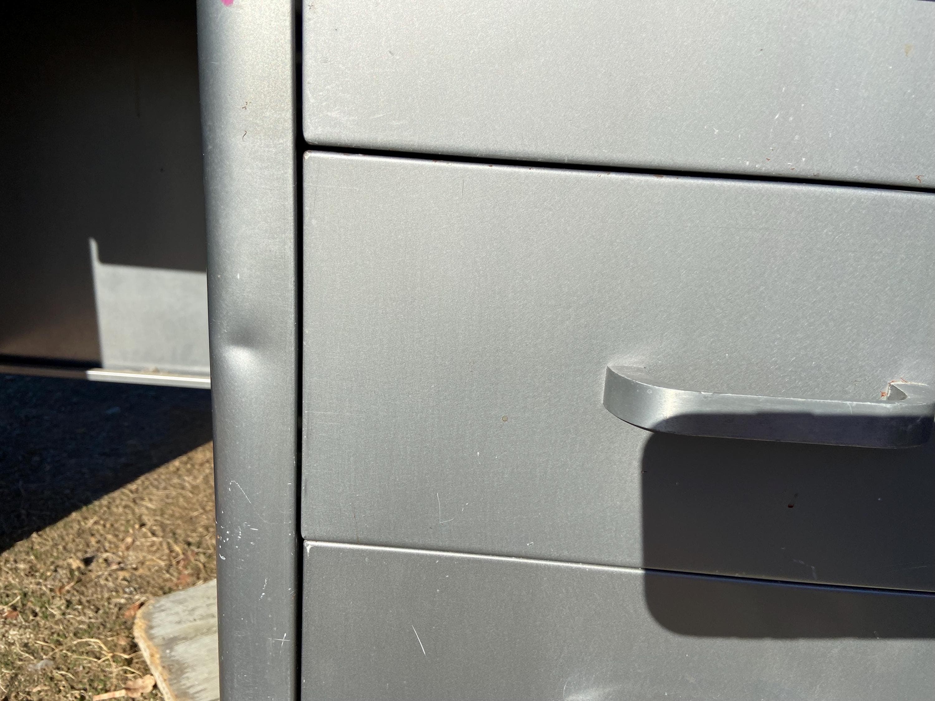 McDowell and Craig vintage mid century modern metal tanker desk - Thumbnail 3