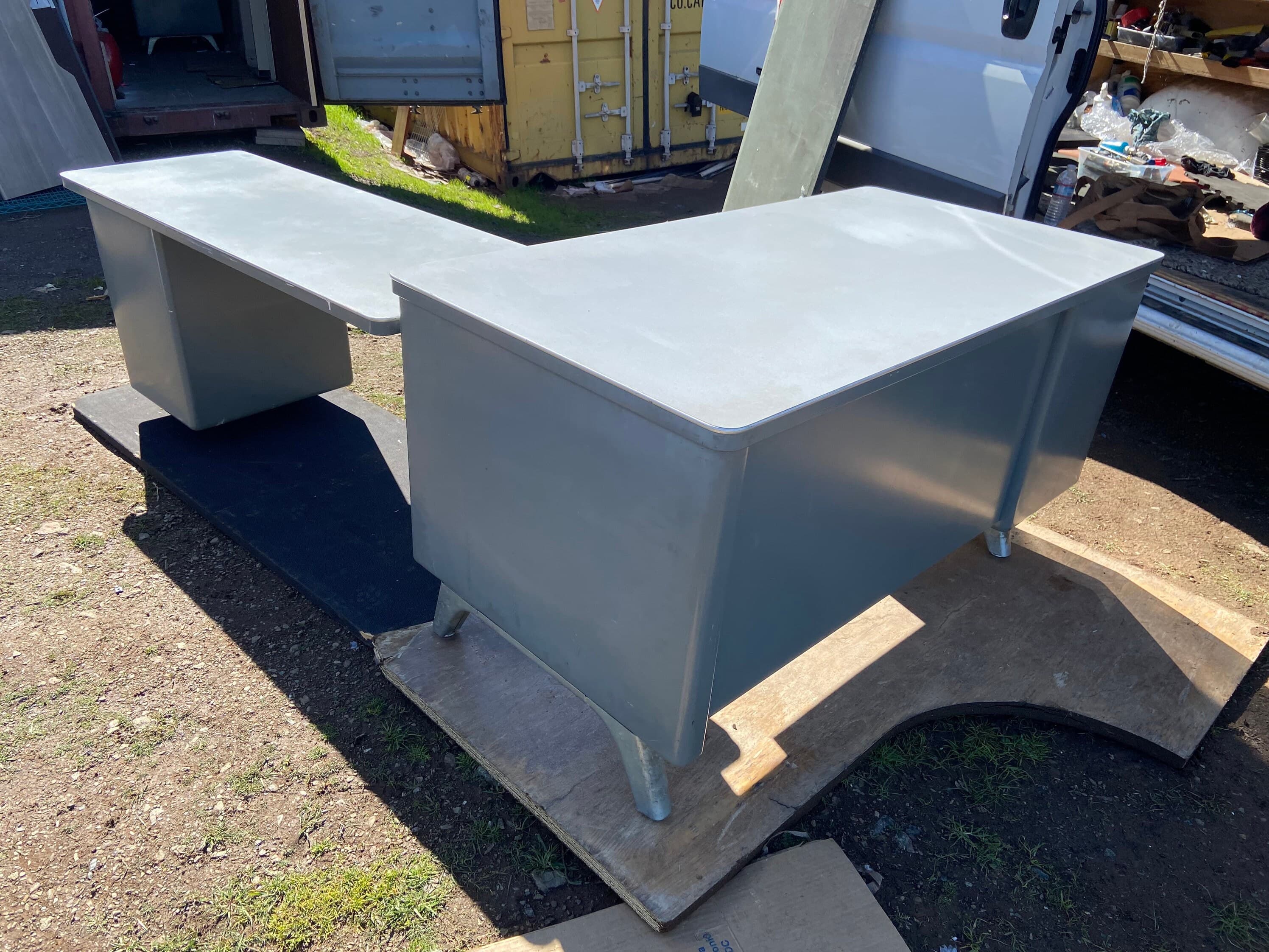 W.H Harper Devon tanker L shape desk - Thumbnail 2