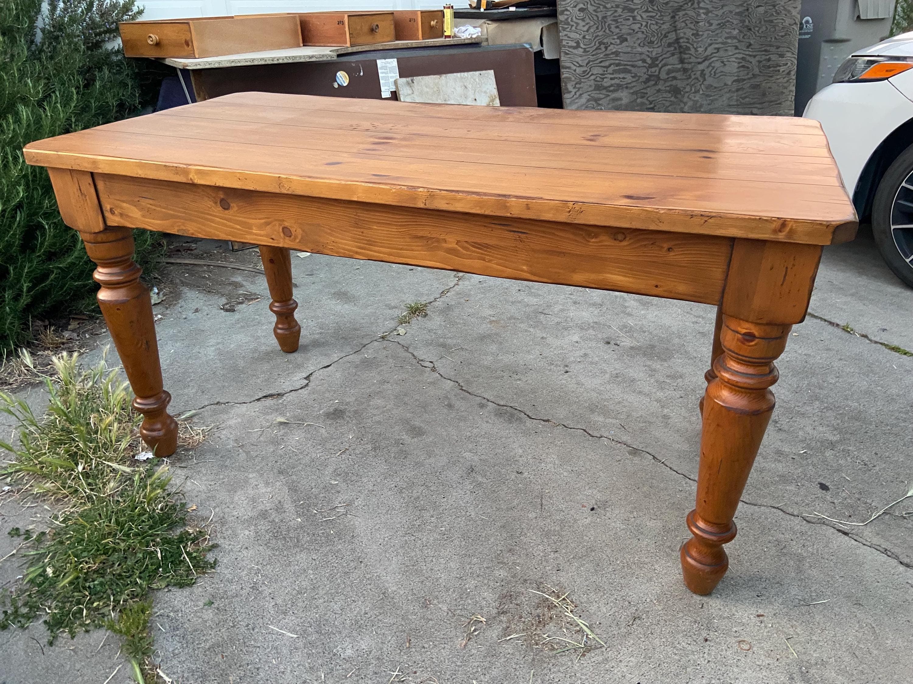 Drexel vintage farmhouse desk table with drawers - Thumbnail 7