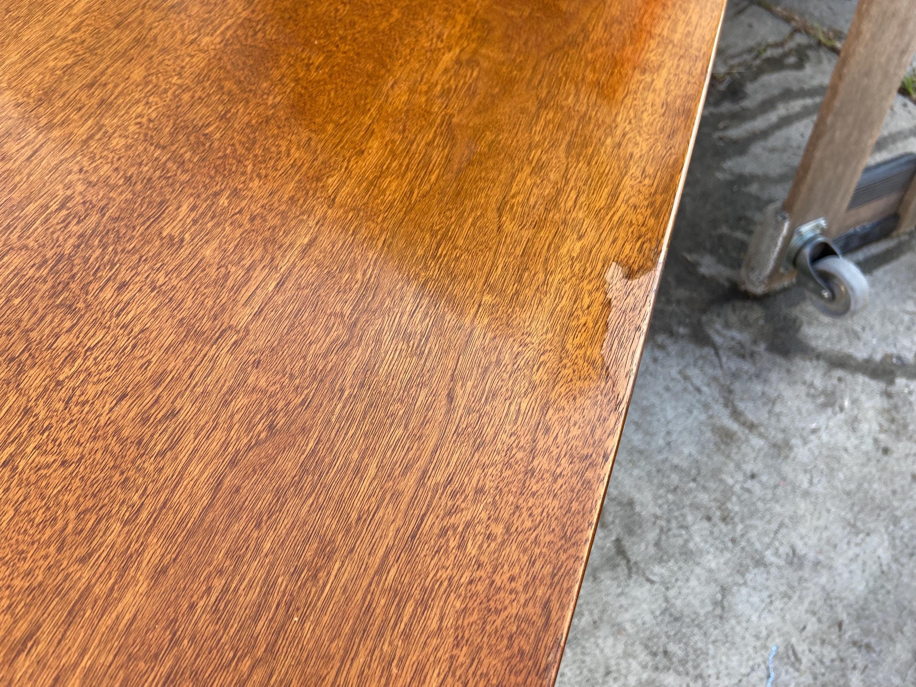 Art Deco Stow & Davis Mid Century Modern Walnut Boomerang Fan Executive Desk - Thumbnail 7