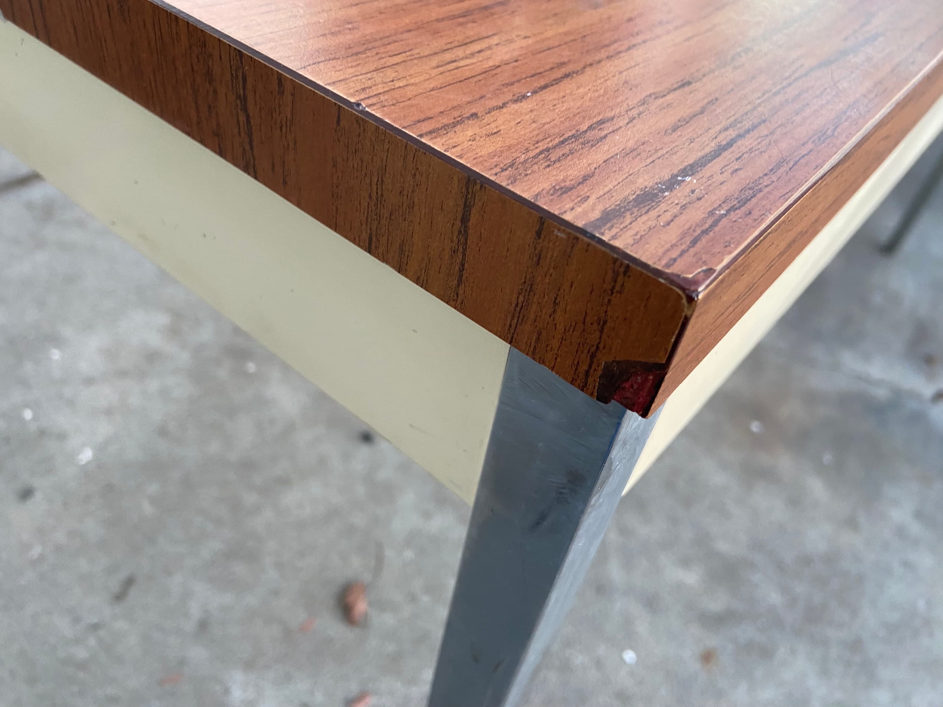 Steelcase vintage mid century modern metal table desk - Thumbnail 5