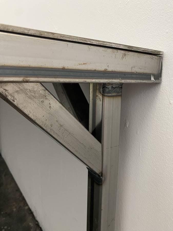 modern steel industrial metal kitchen conference table - Thumbnail 5