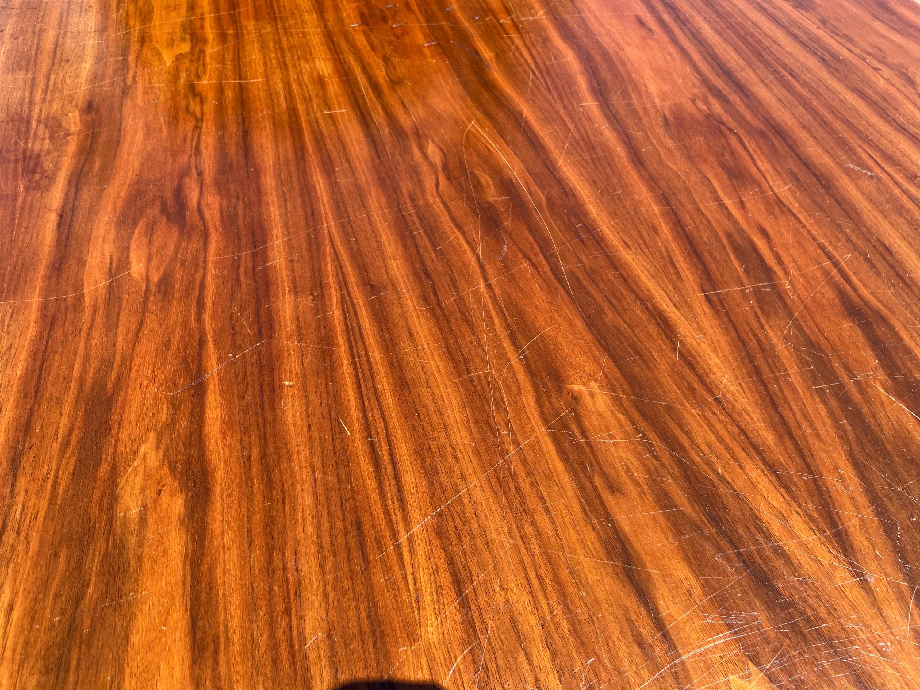 vintage mid century modern walnut desk needs restoration - Thumbnail 8