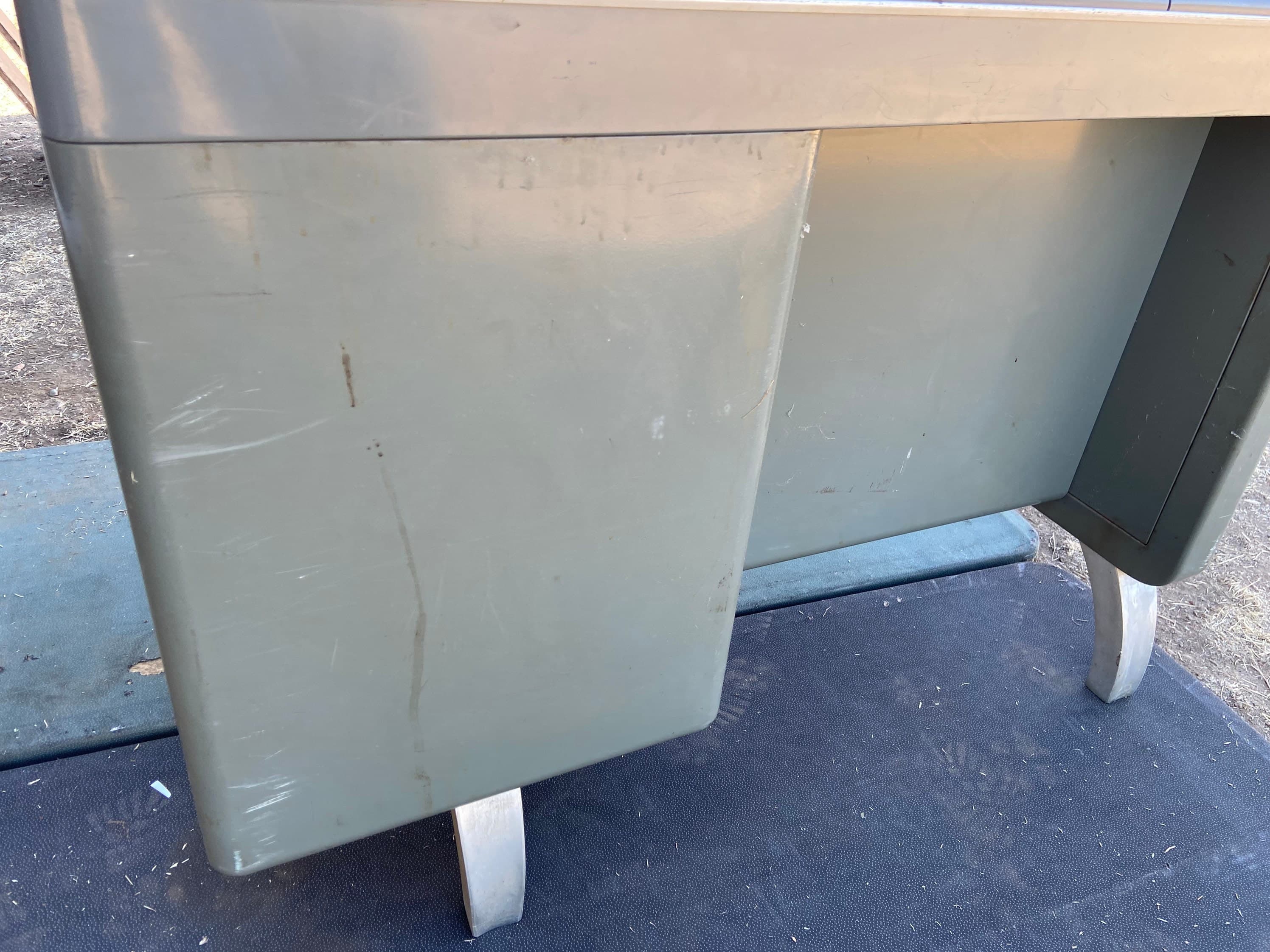 General fireproofing company vintage metal tanker desk - Thumbnail 2