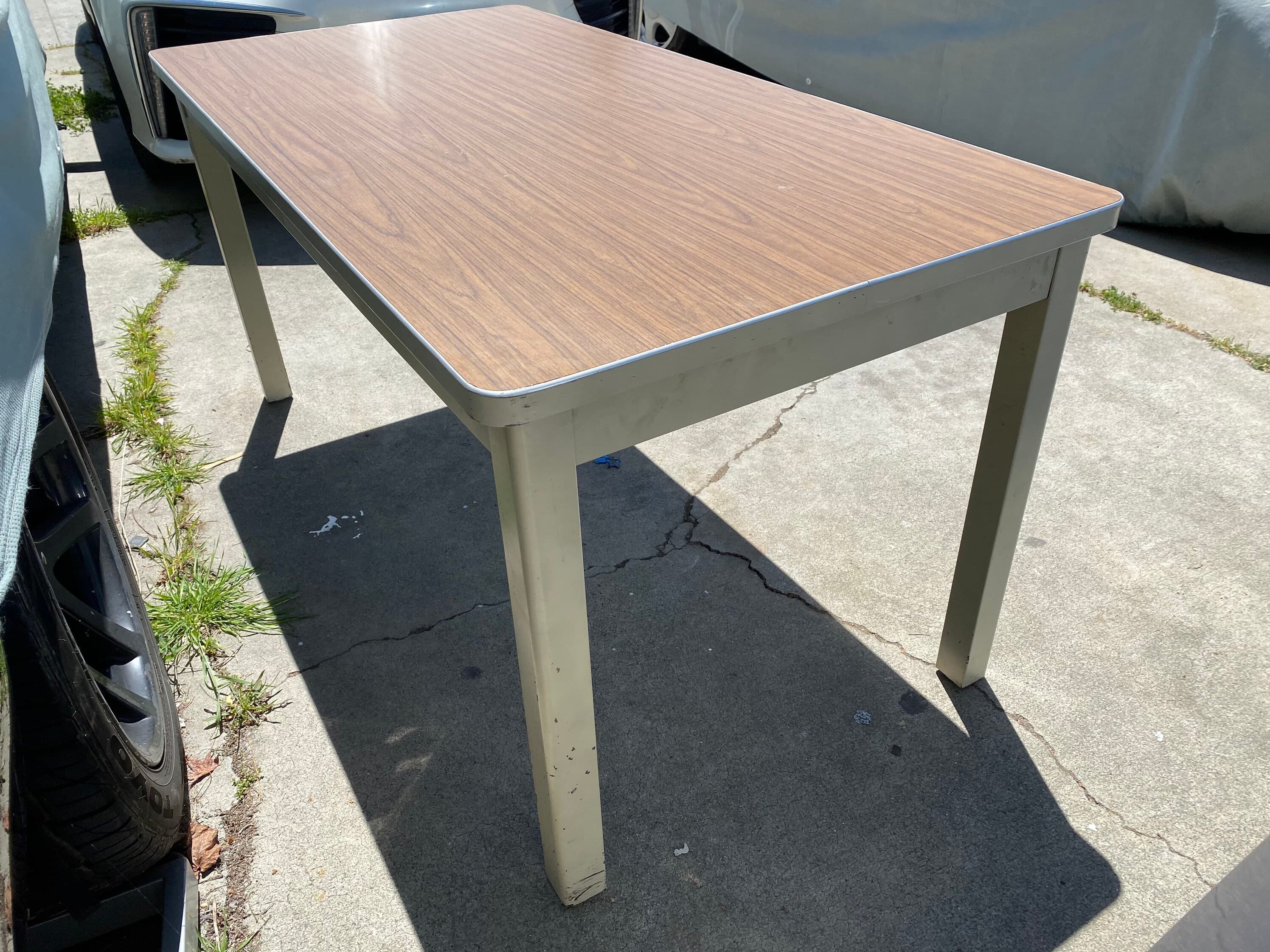 McDowell and Craig vintage metal tanker desk table - Thumbnail 2