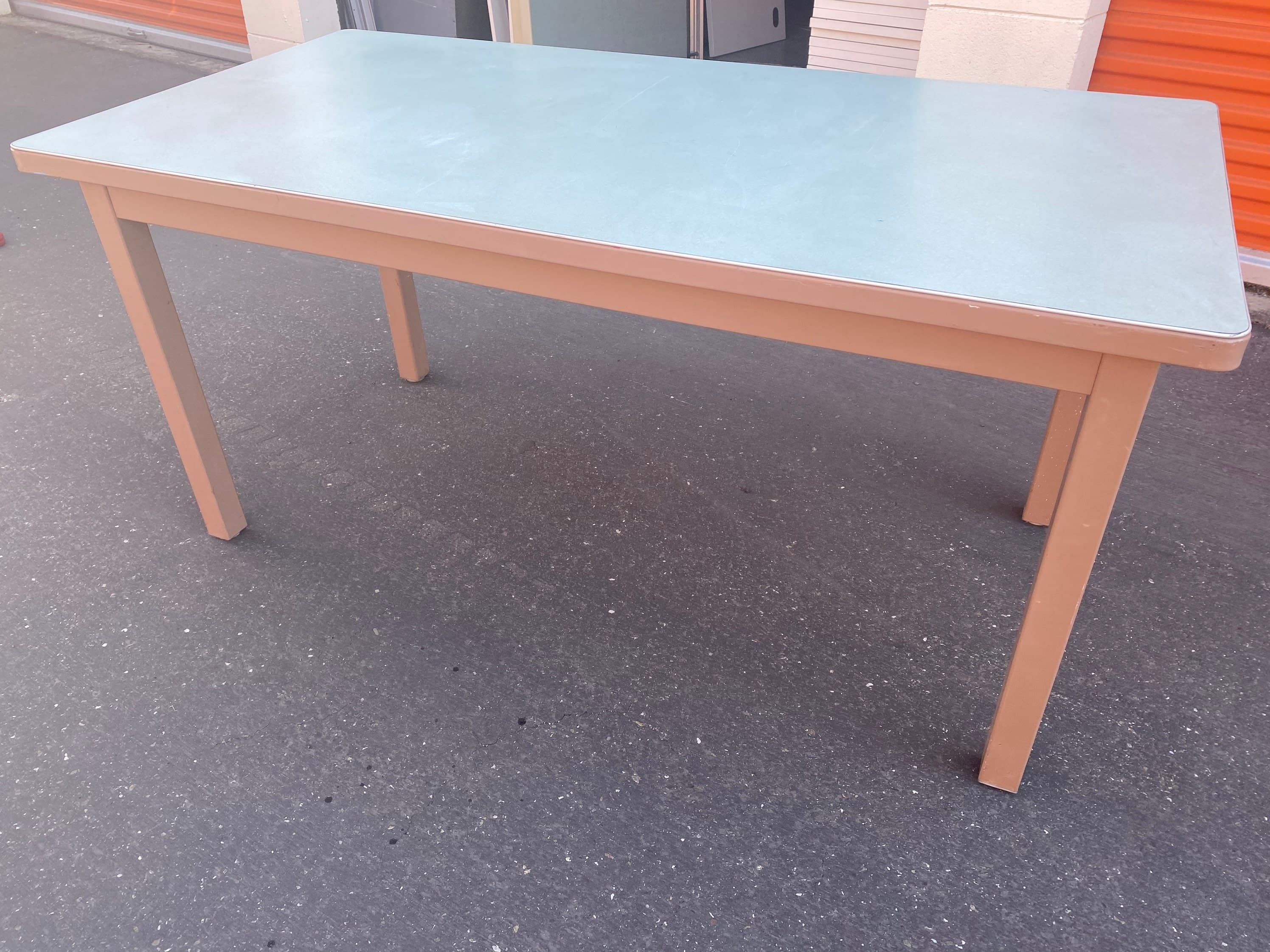 Holga vintage mid century modern metal tanker desk table - Thumbnail 7