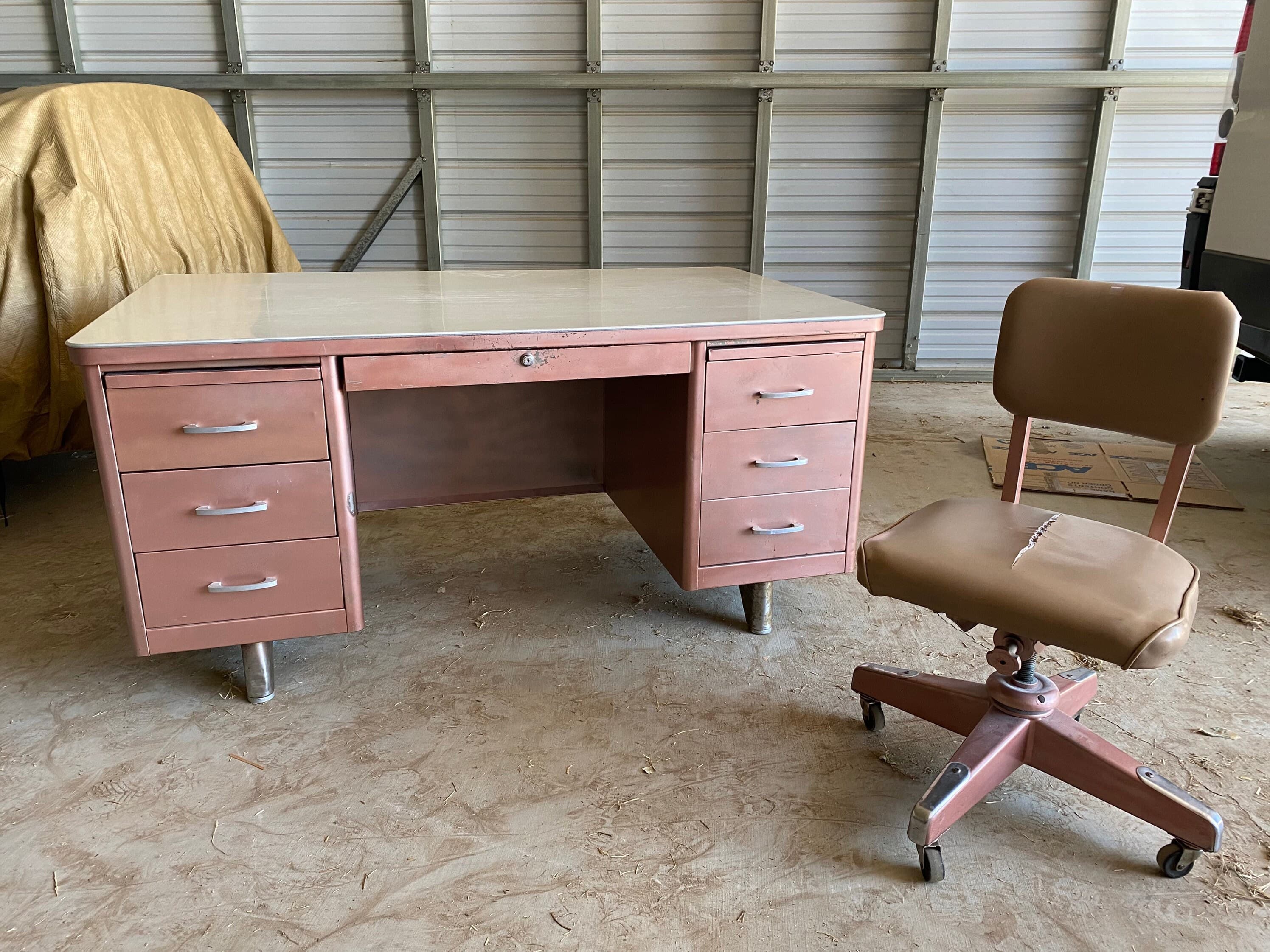 Vintage metal tanker desk set - Thumbnail 8