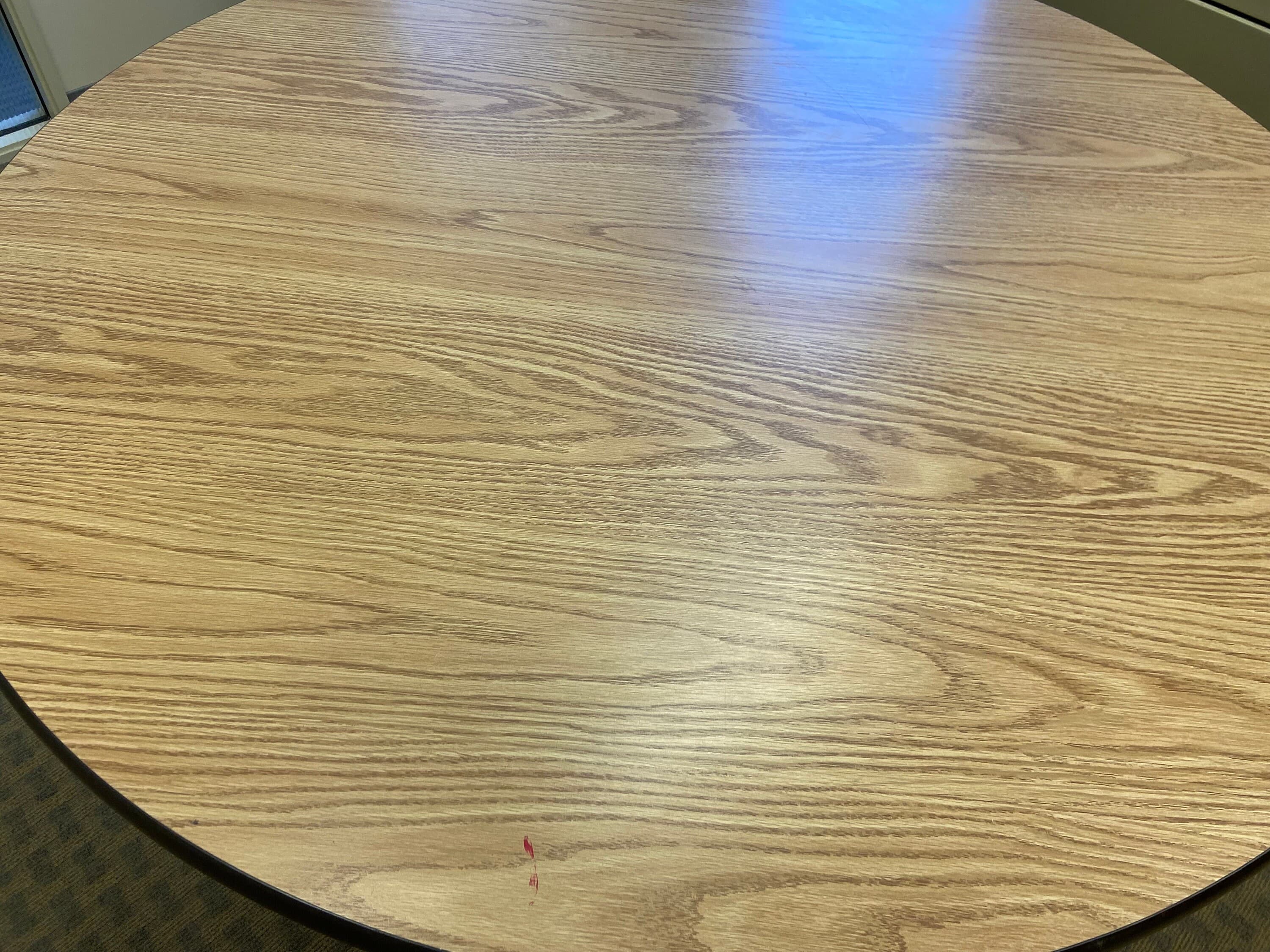 vintage mid century modern round conference table - Thumbnail 7