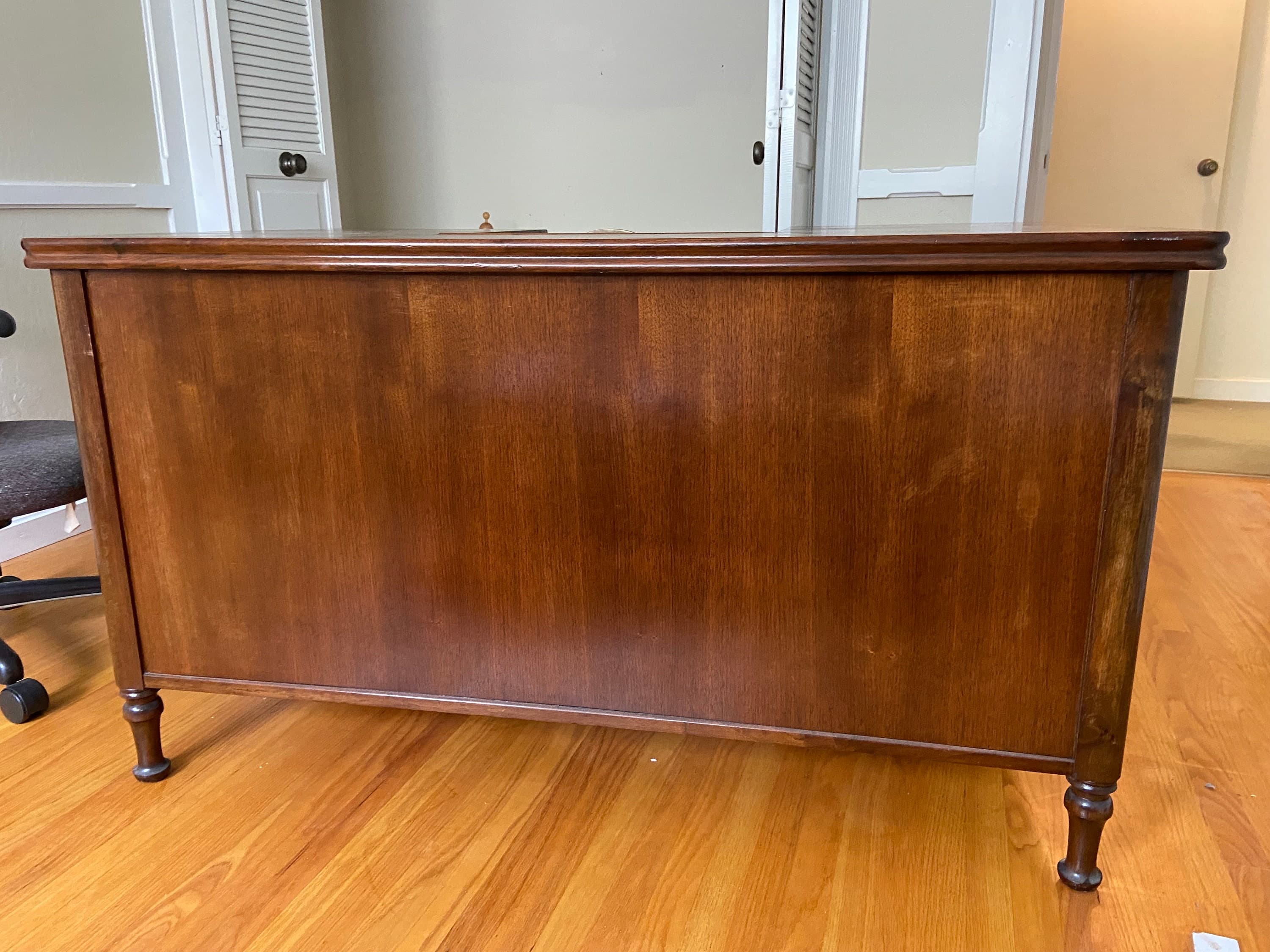 Antique wooden typewriter office desk - Thumbnail 7