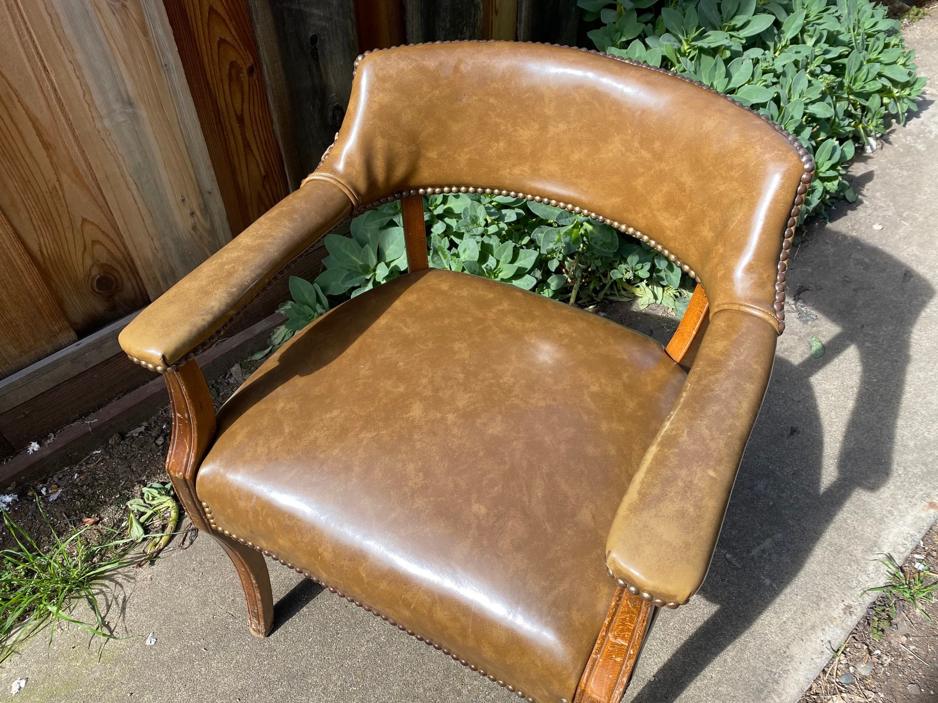 Vintage mid century modern antique accent side chair - Thumbnail 5