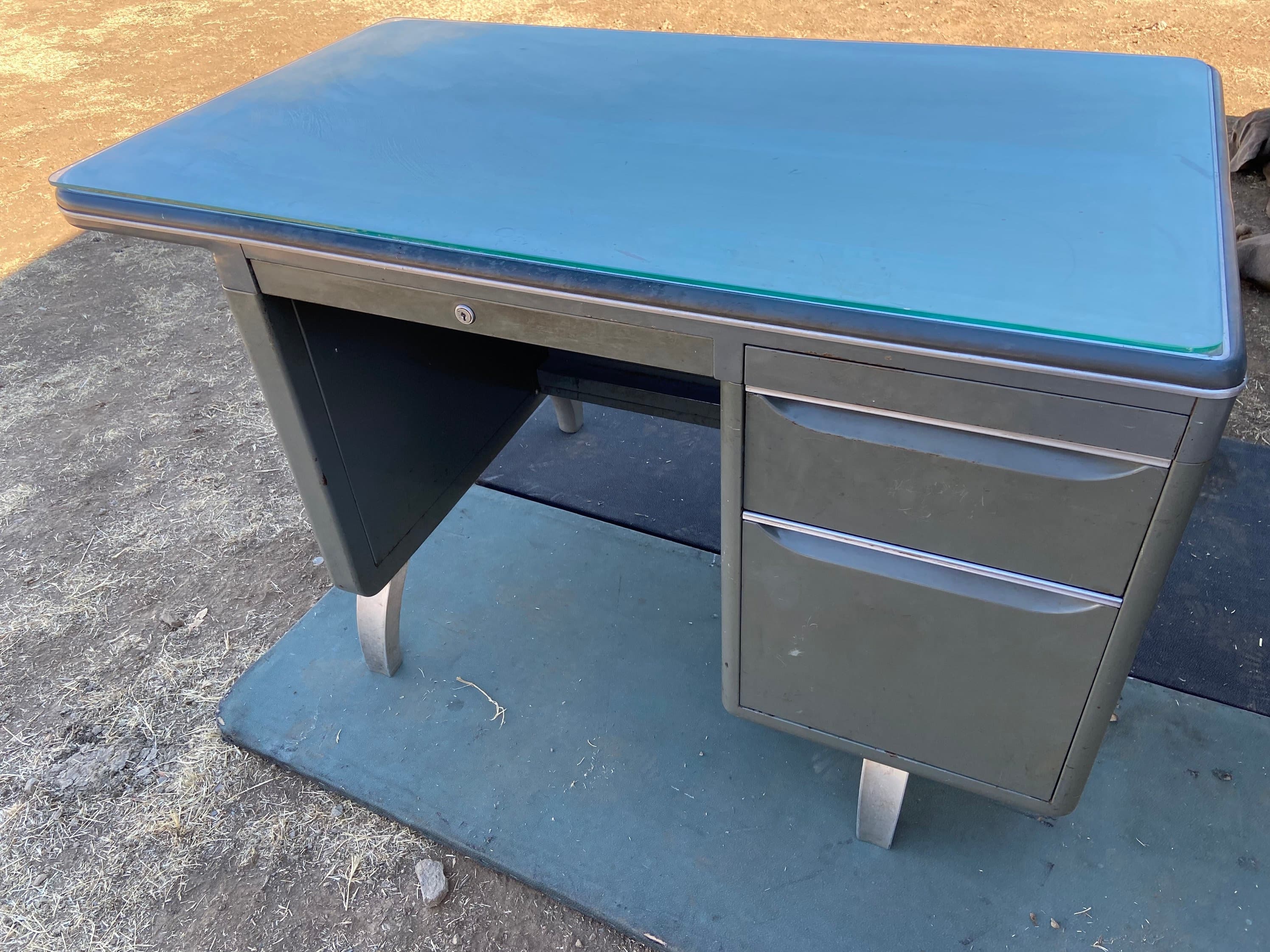 General fireproofing company vintage metal tanker desk - Thumbnail 8