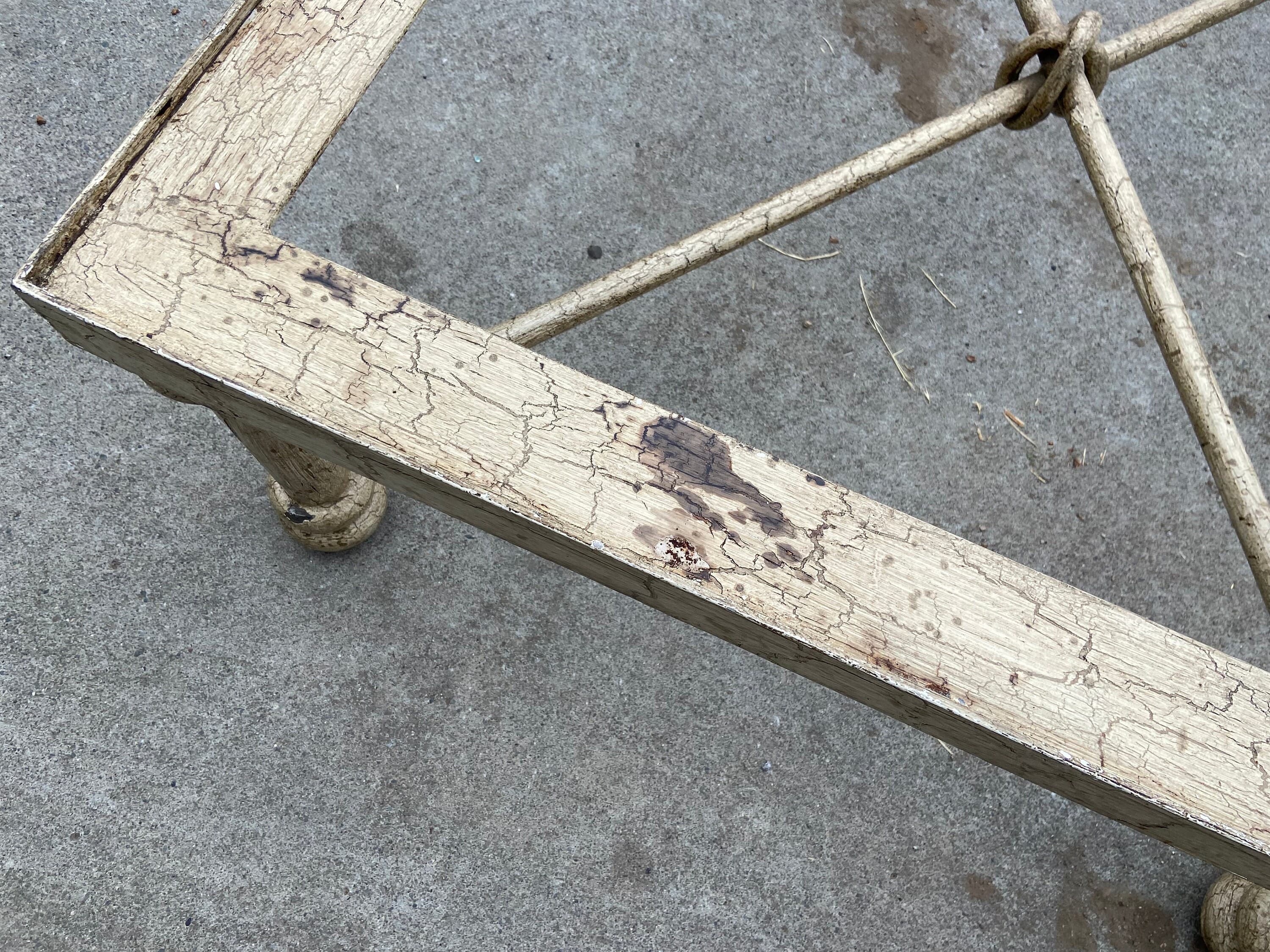 Vintage rustic metal coffee table - Thumbnail 7