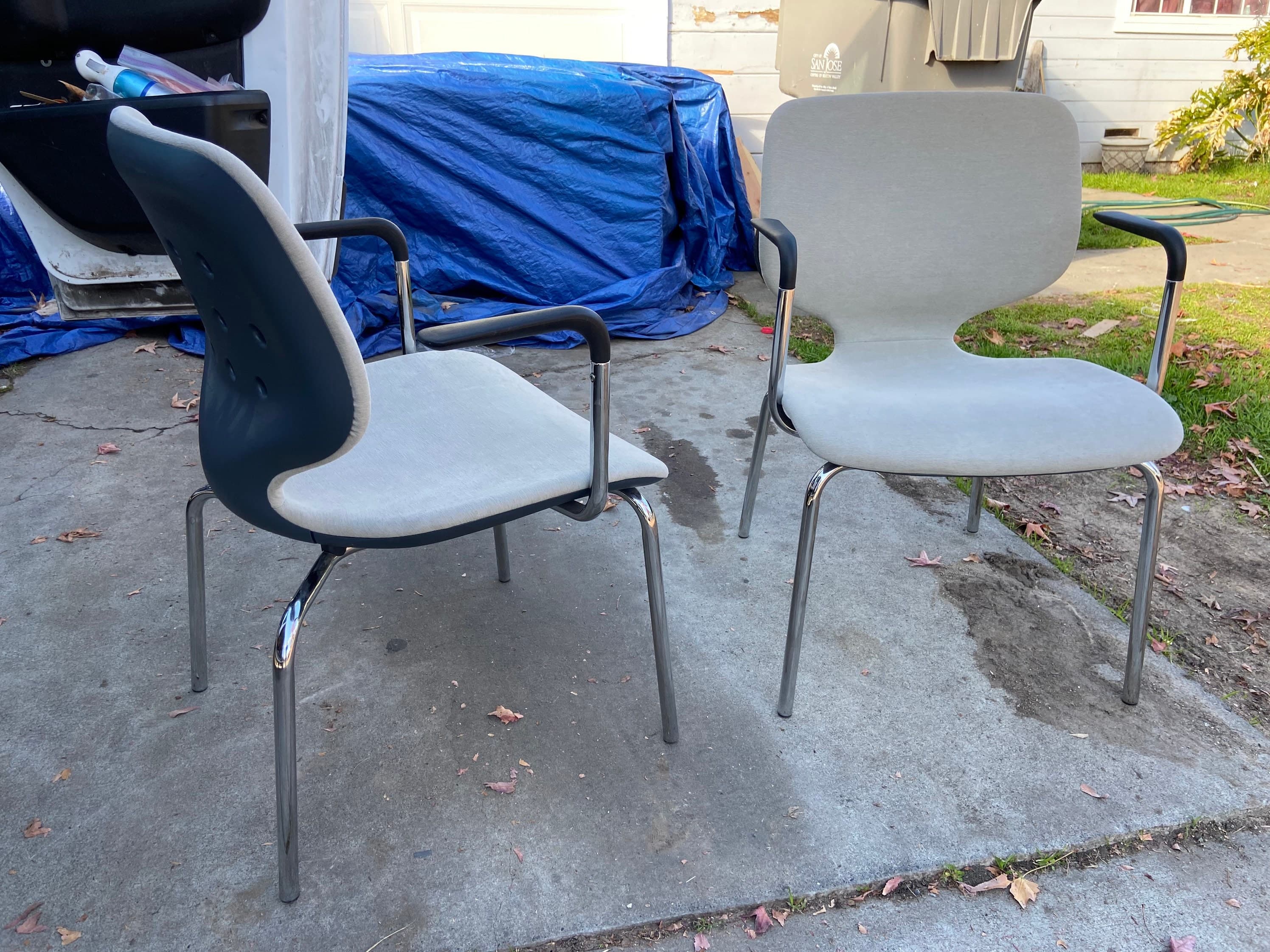 Set of two accent arm side chairs like knoll - Thumbnail 10