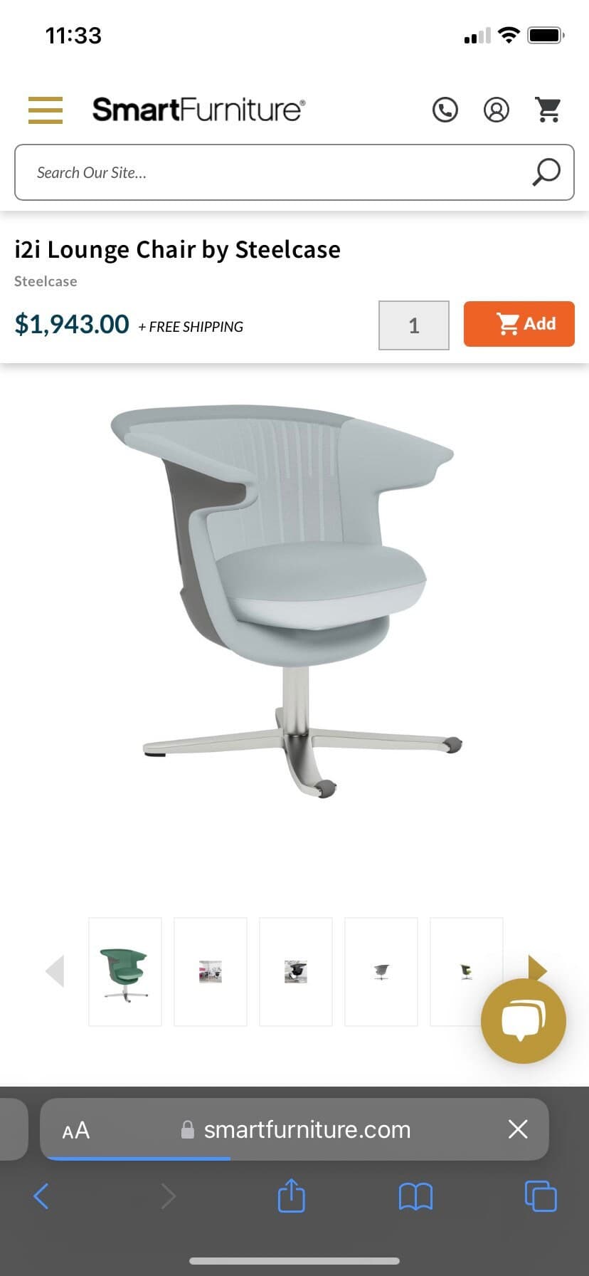 i2i steelcase lounge chair - Thumbnail 7