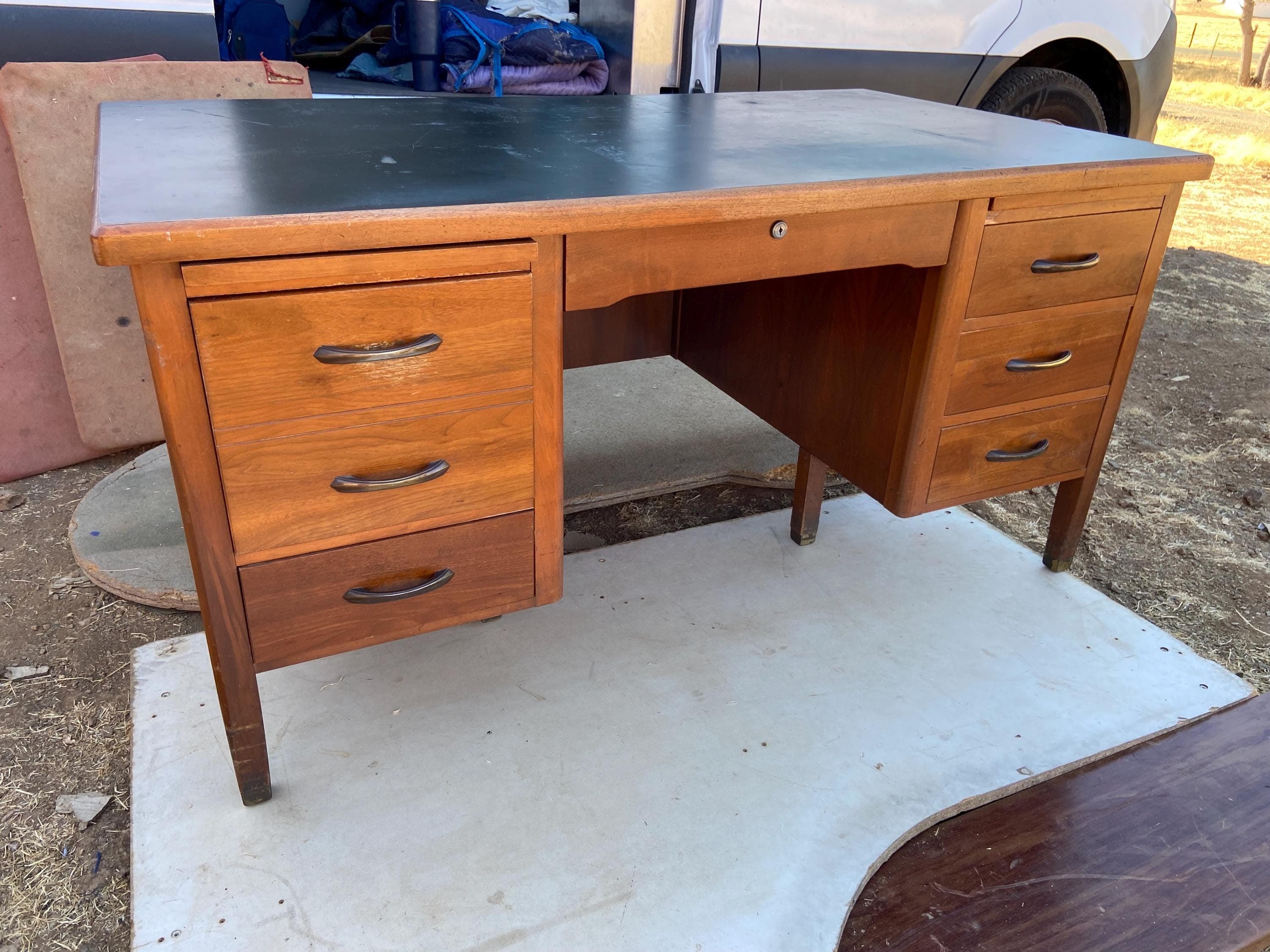 vintage mid century modern Leopold desk - Image 1