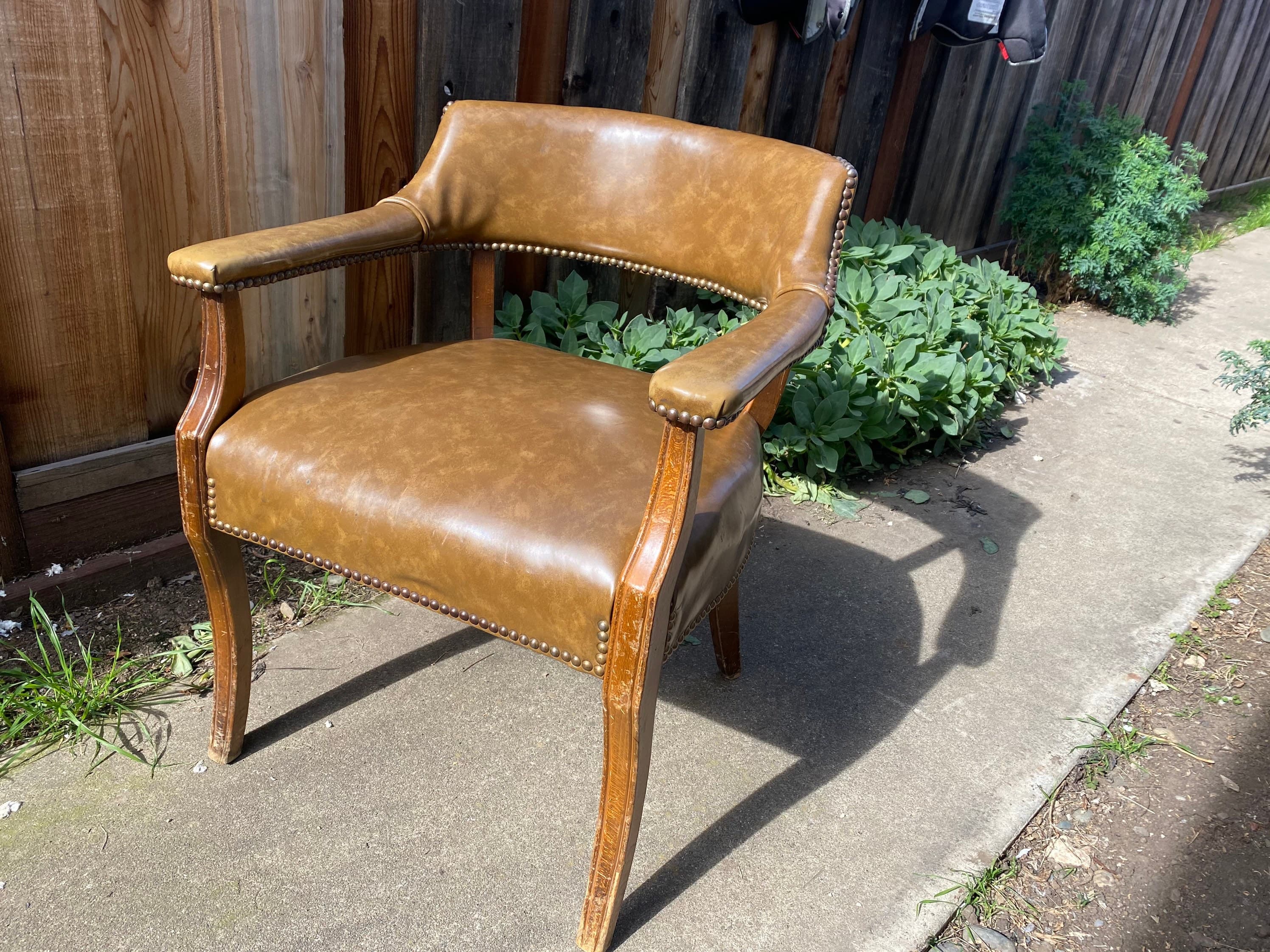 Vintage mid century modern antique accent side chair - Image 1