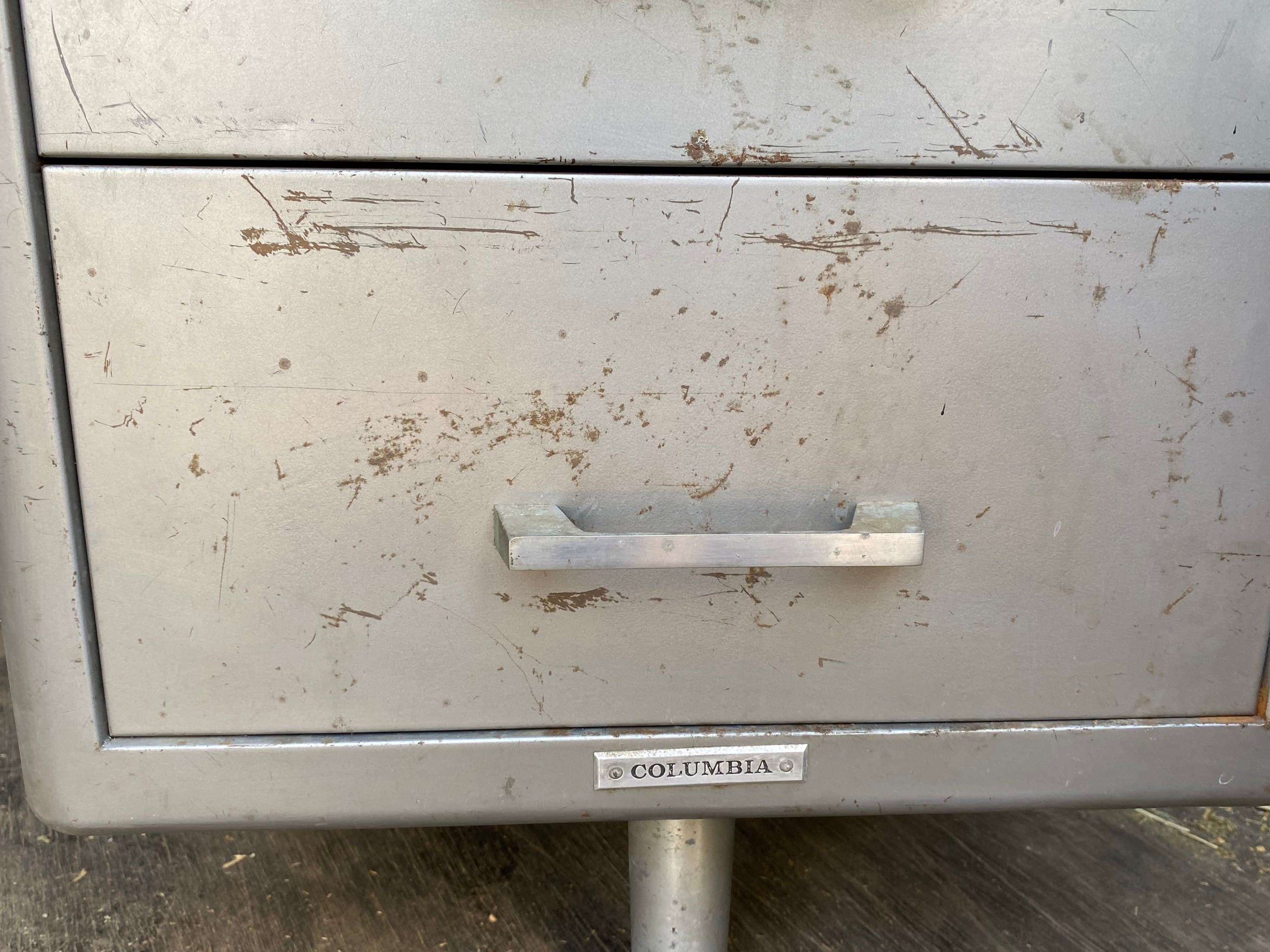 Columbia vintage mid century modern tanker desk set - Thumbnail 6