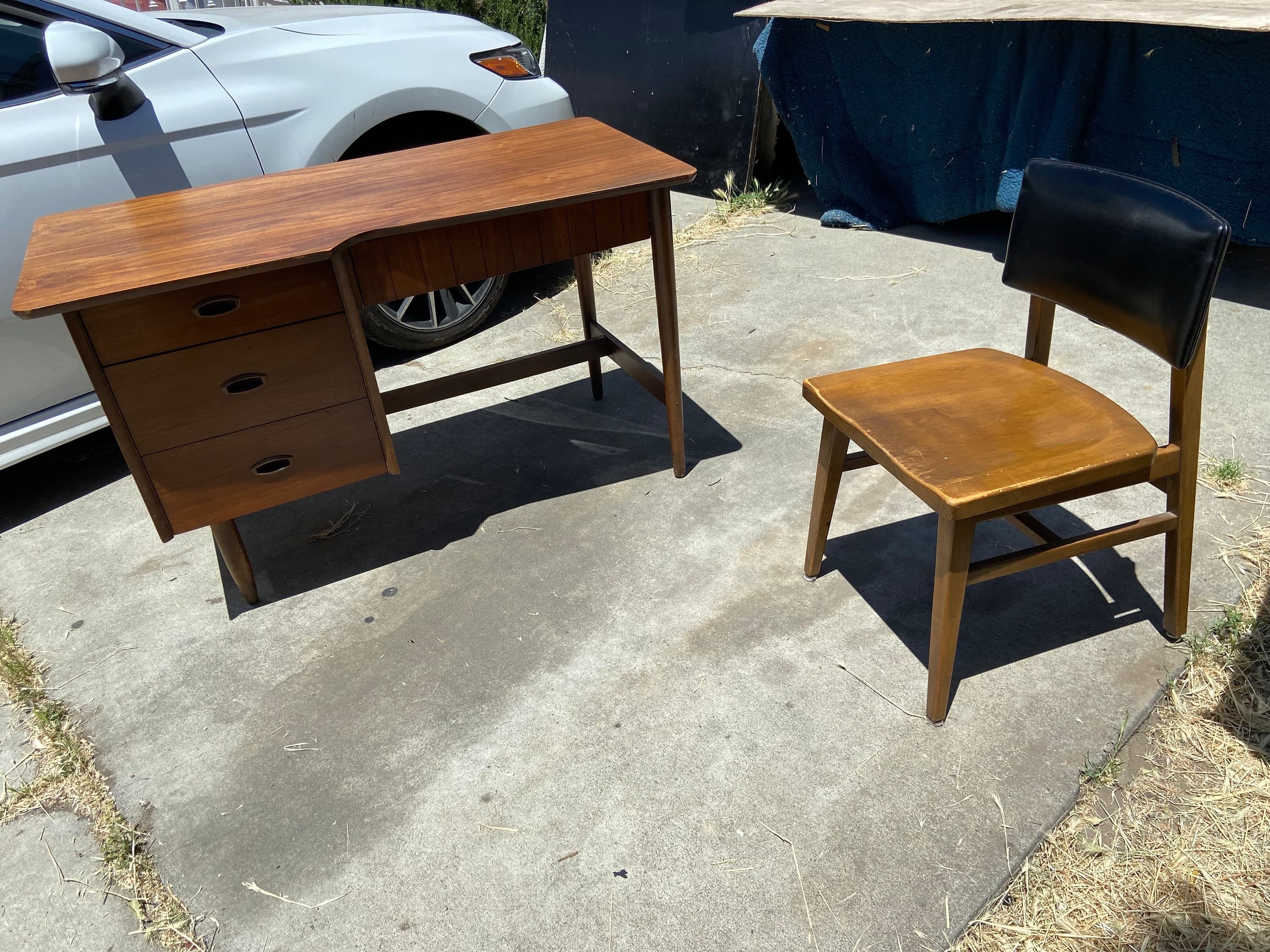 vintage mid century modern hooker writing desk set - Thumbnail 5